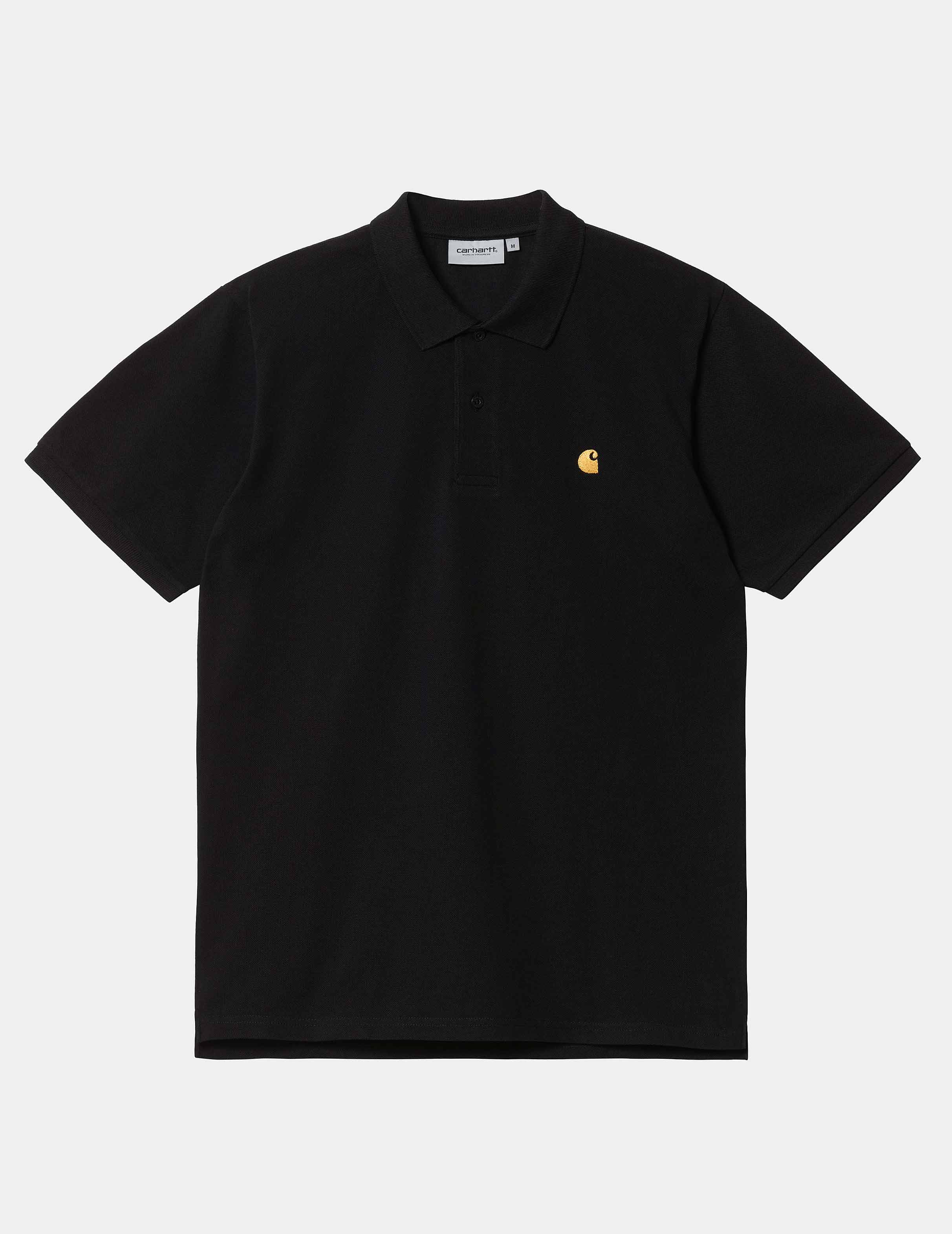 Polo CARHARTT WIP CHASE PIQUE - Black / Gold