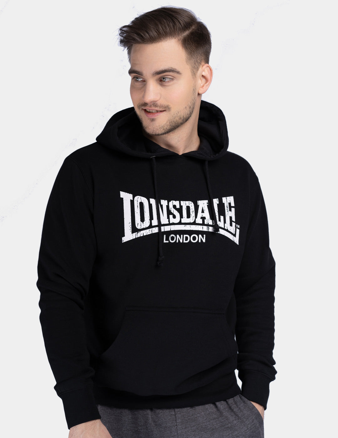 Sudadera Capucha LONSDALE WOLTERTON - Black/White