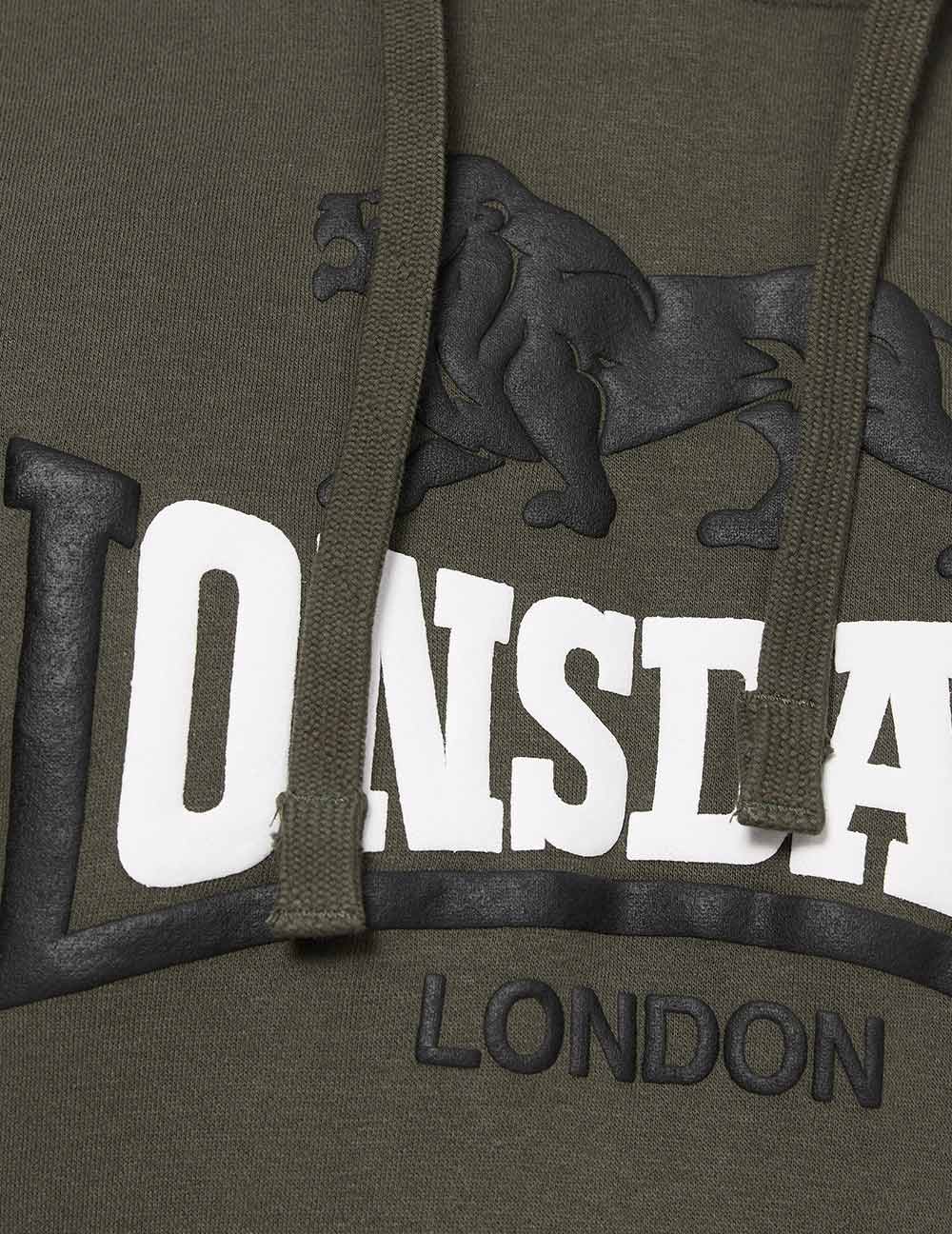 Sudadera Capucha LONSDALE THURNING - Olive/Black/White
