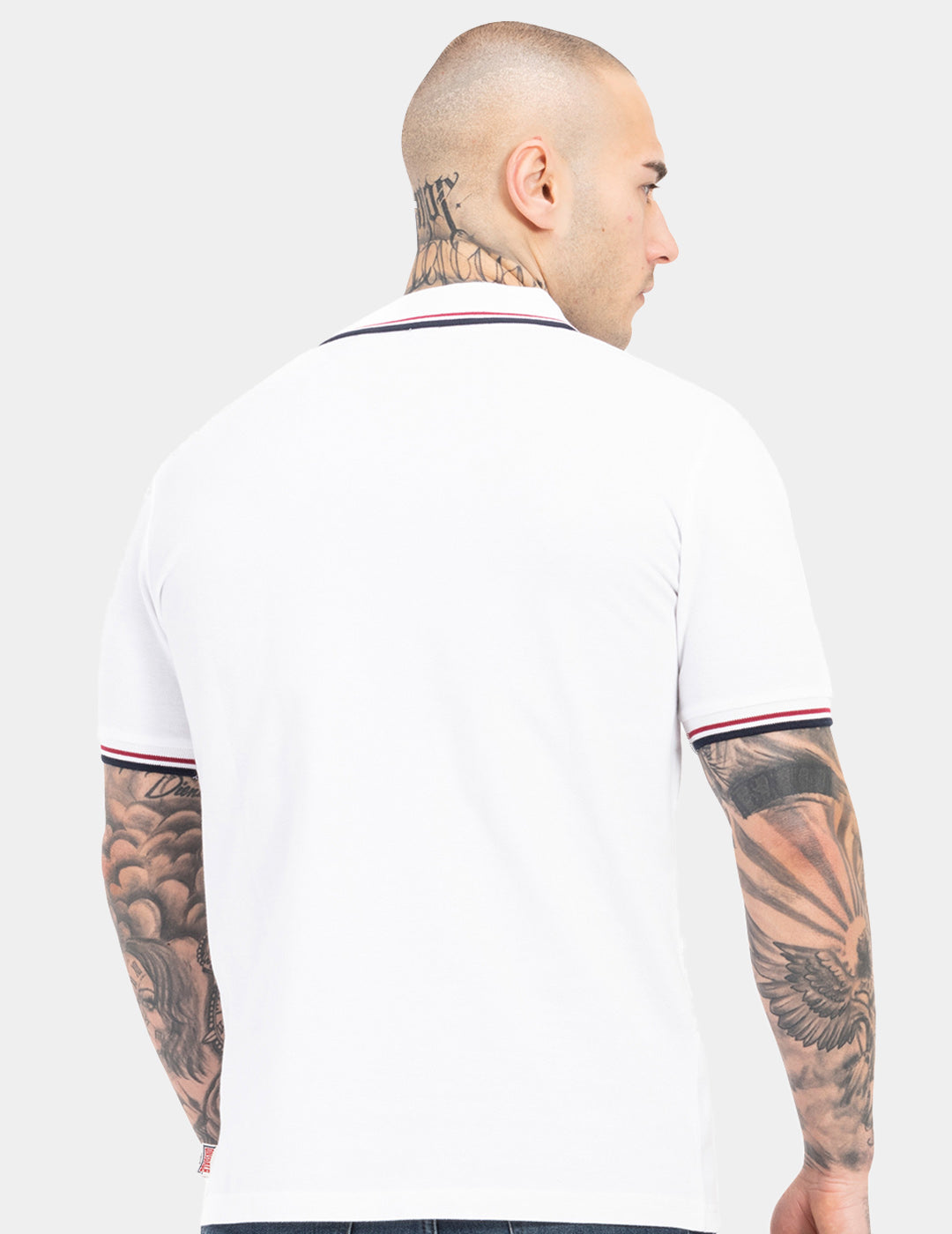 Polo LONSDALE LION - White/Dark Red/Navy