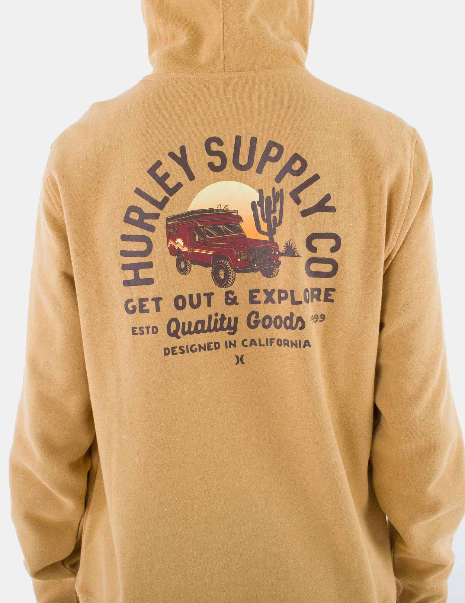Sudadera HURLEY Capucha DESERTED - Pebble