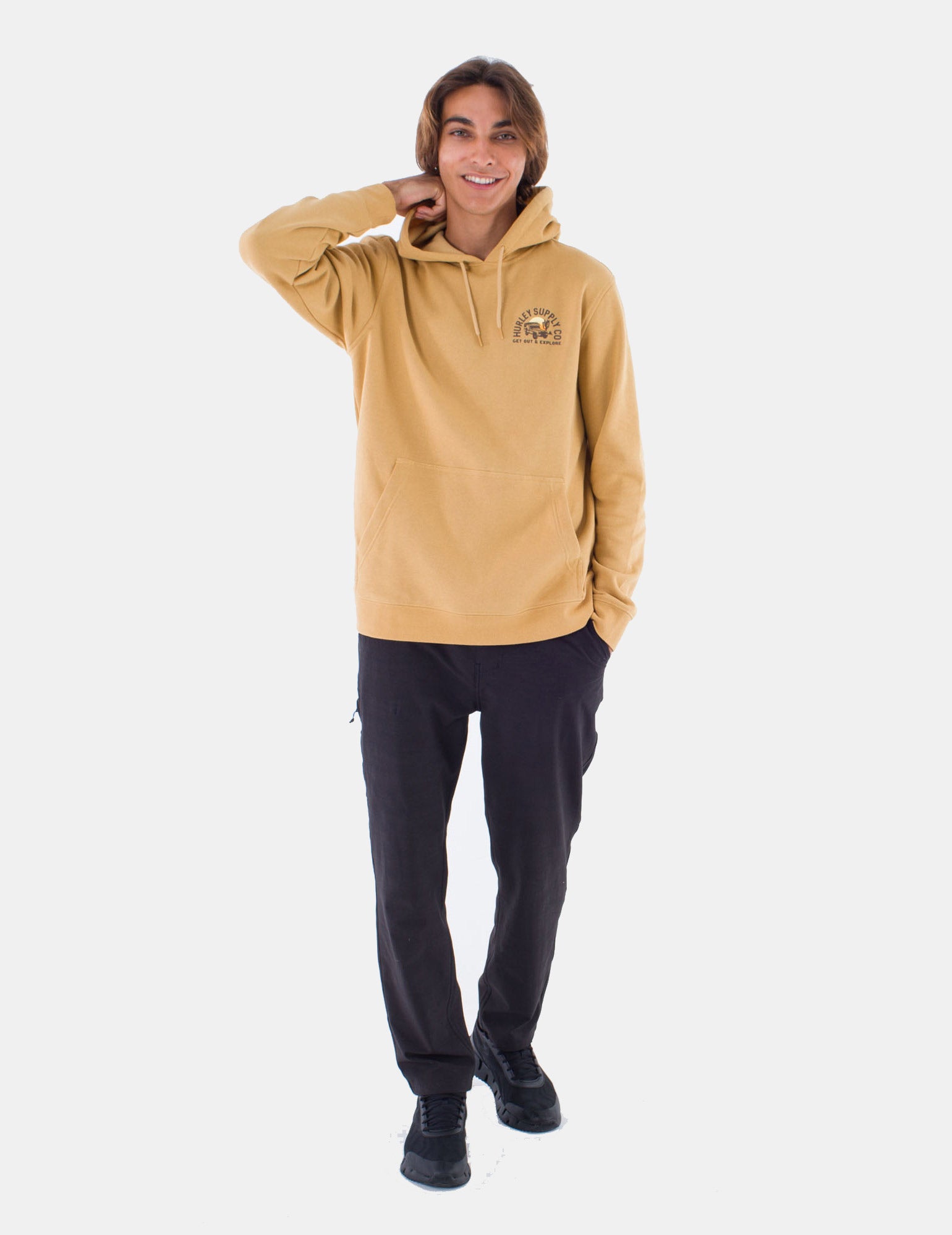 Sudadera HURLEY Capucha DESERTED - Pebble