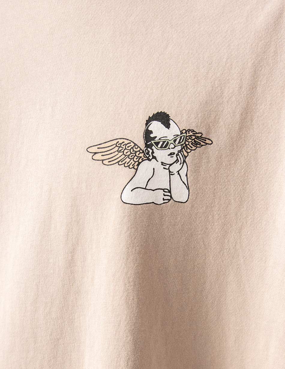 Camiseta KAOTIKO WASHED THE BLACK CAT ANGELS - Bone