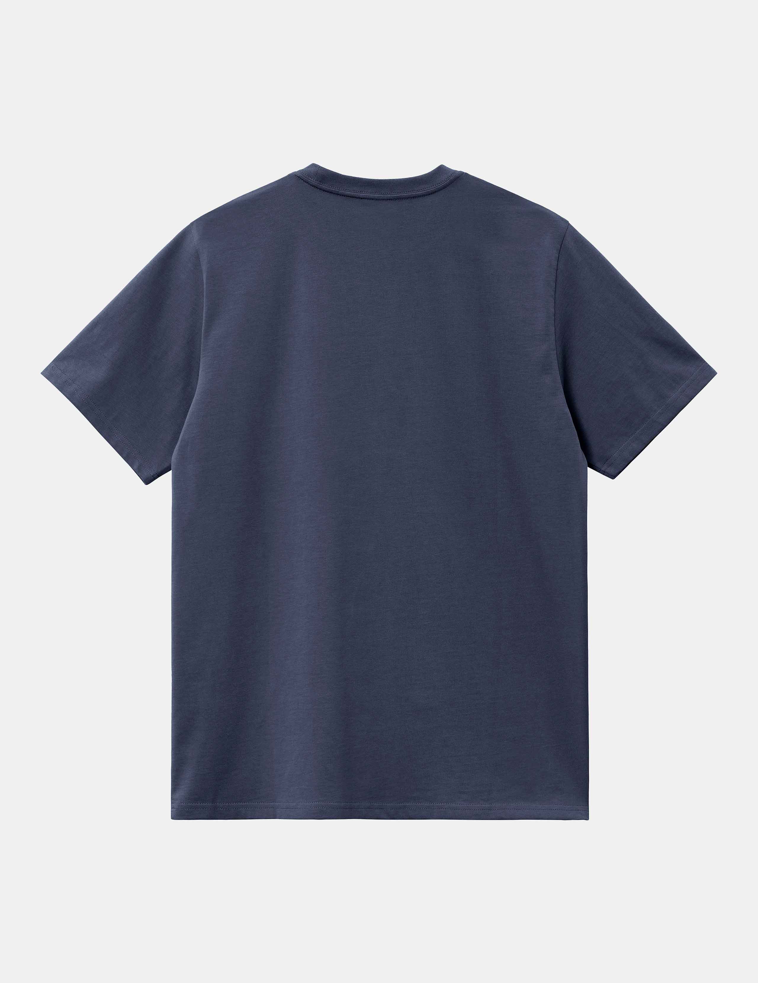 Camiseta CARHARTT WIP SCRIPT EMBROIDERY-Air Force Blue/Whit
