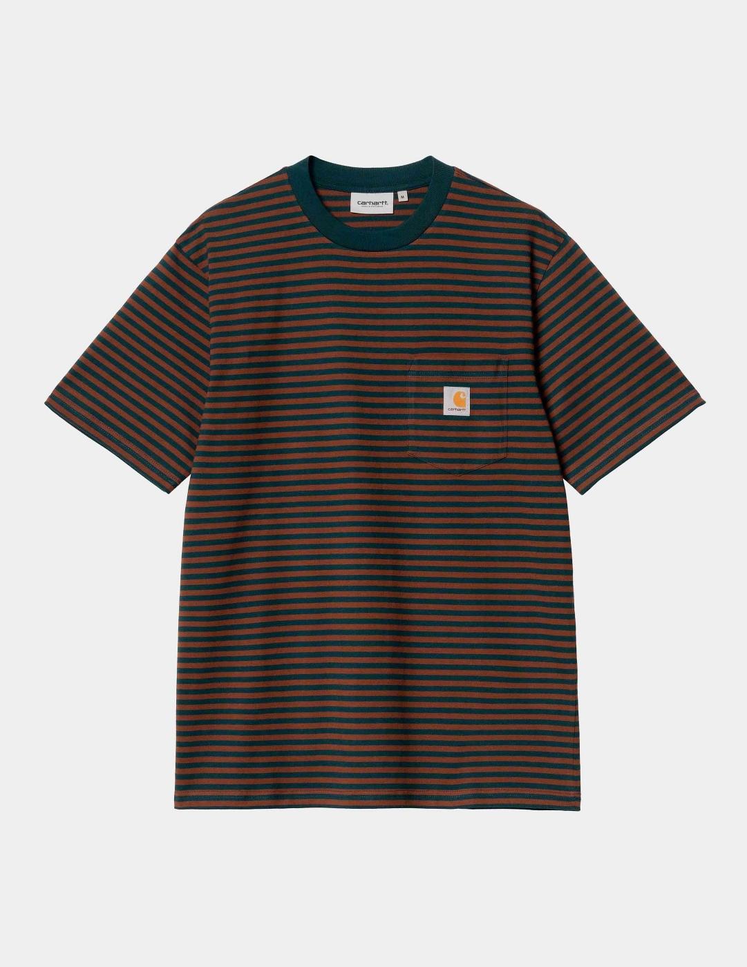 Camiseta CARHARTT WIP VERNER POCKET - Duck Blue / Offroad