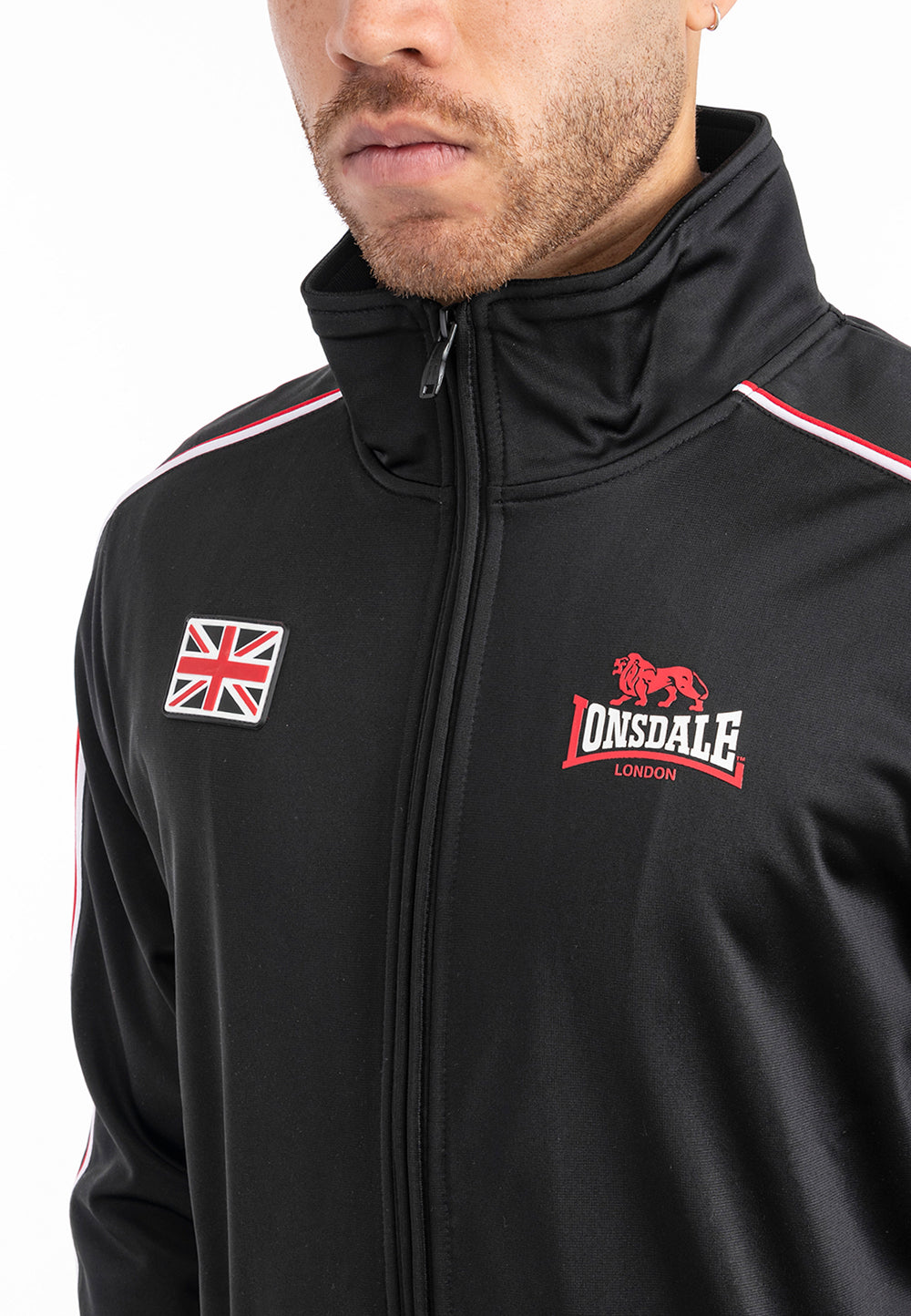 Chaqueta LONSDALE SKELLBERRY - Black/Red/White
