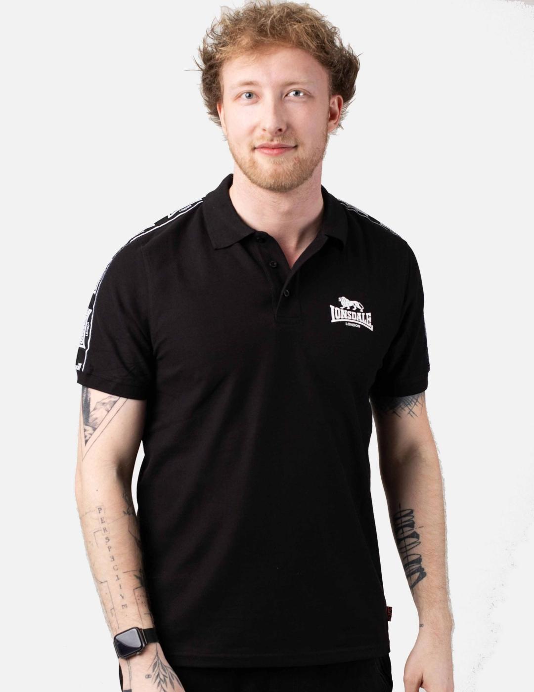 Polo LONSDALE SETTER - Black/White