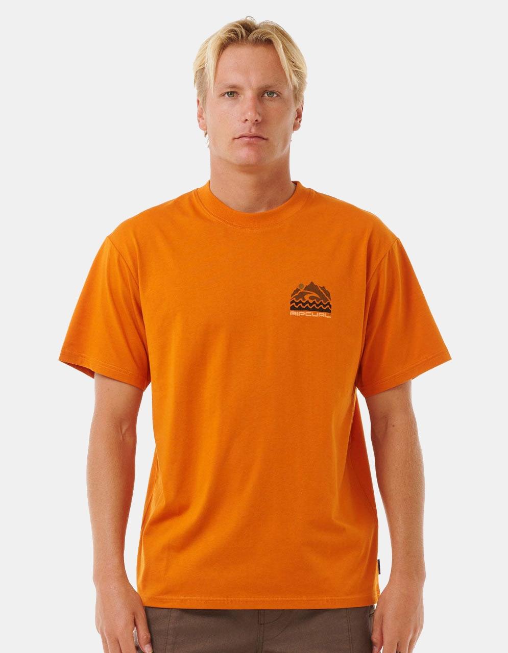 Camiseta RIP CURL VAPORCOOL SEARCH TREK - Orange Amber