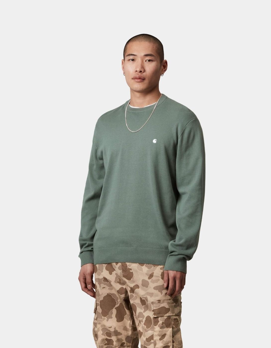 Jersey CARHARTT WIP MADISON - Silver Pine / White