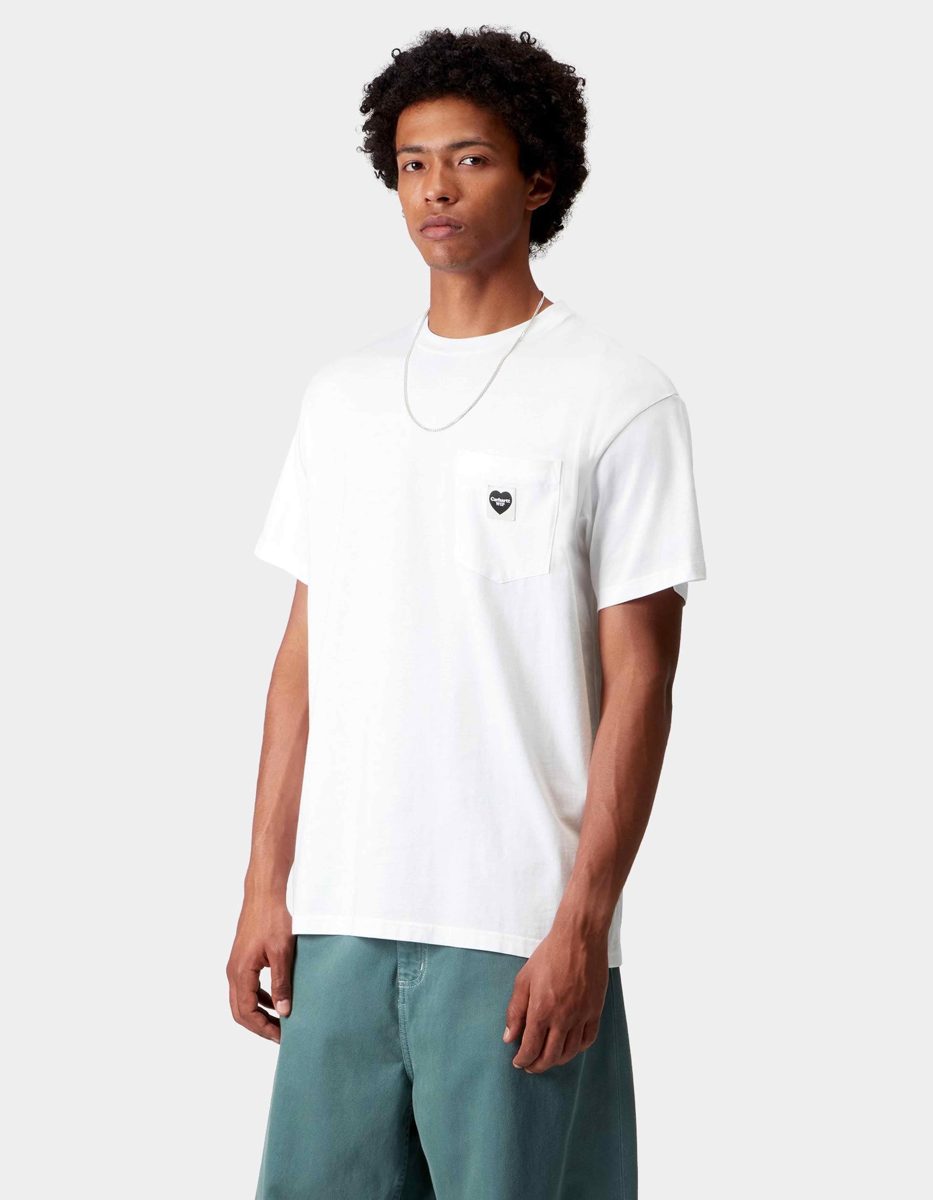 Camiseta CARHARTT WIP POCKET HEART - White / Black