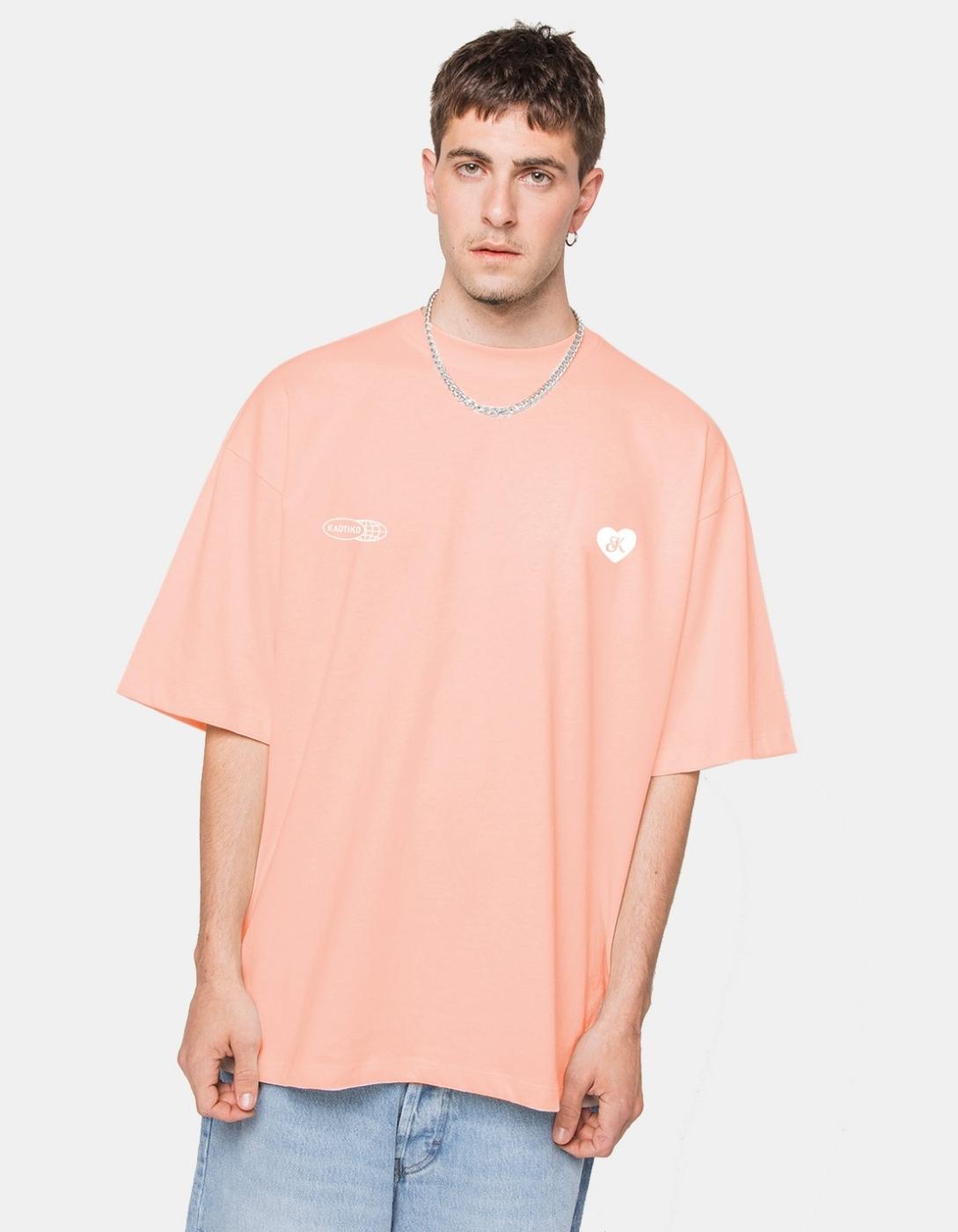 Camiseta KATOIKO WASHED CHAOS - Coral