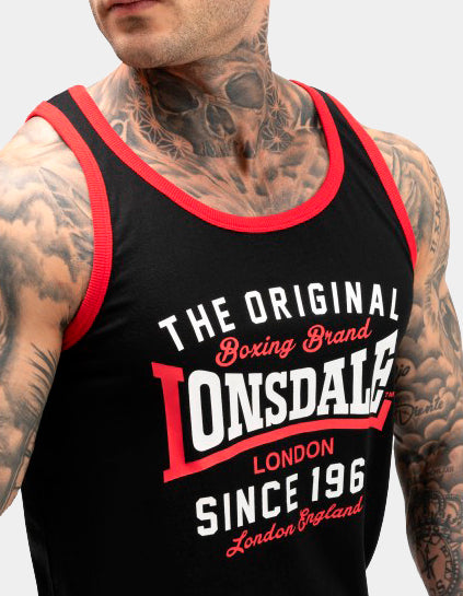 Camiseta Tirantes LONSDALE ANDOVER - Black/Red/White