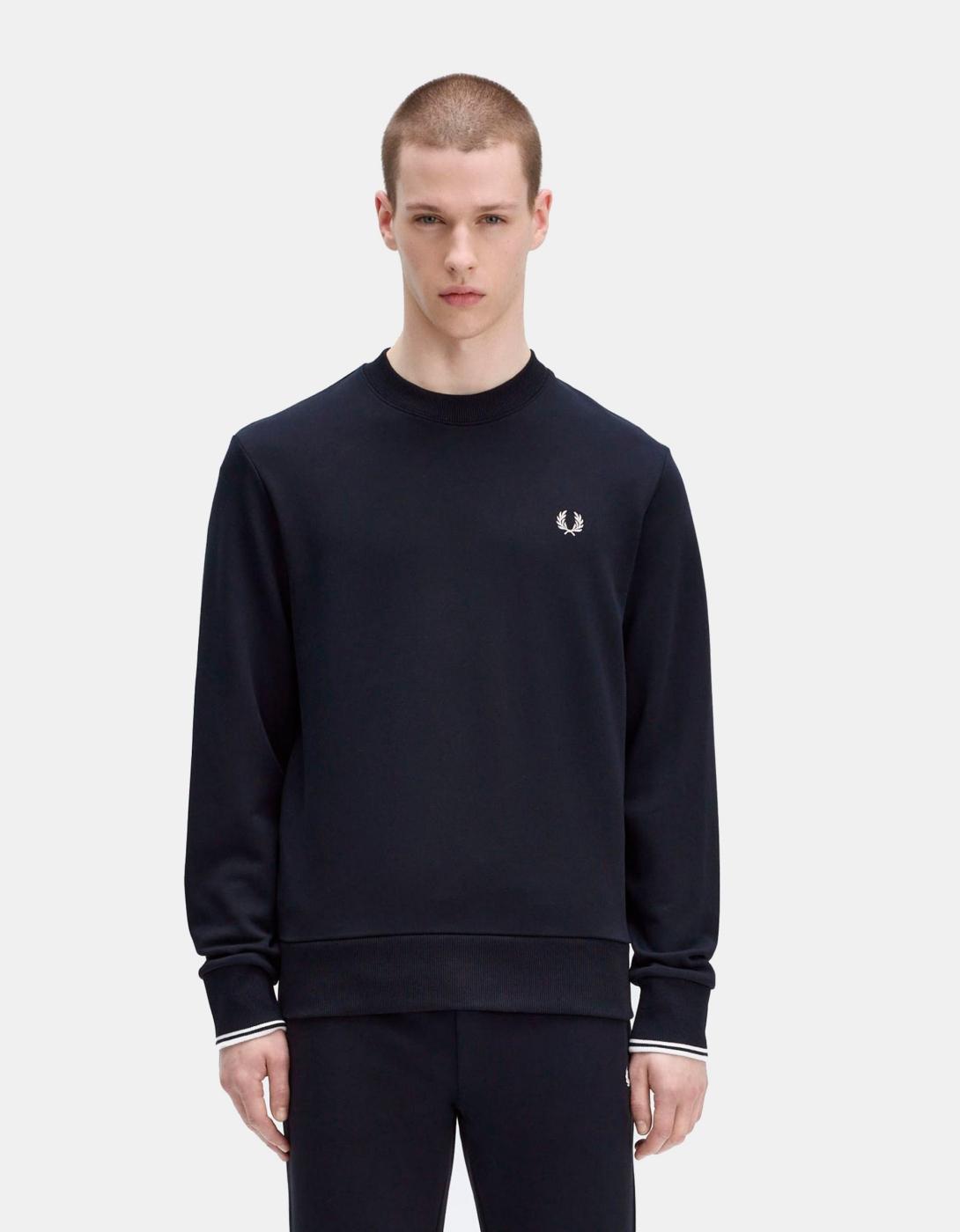 Sudadera Crew FRED PERRY M7535 - Navy