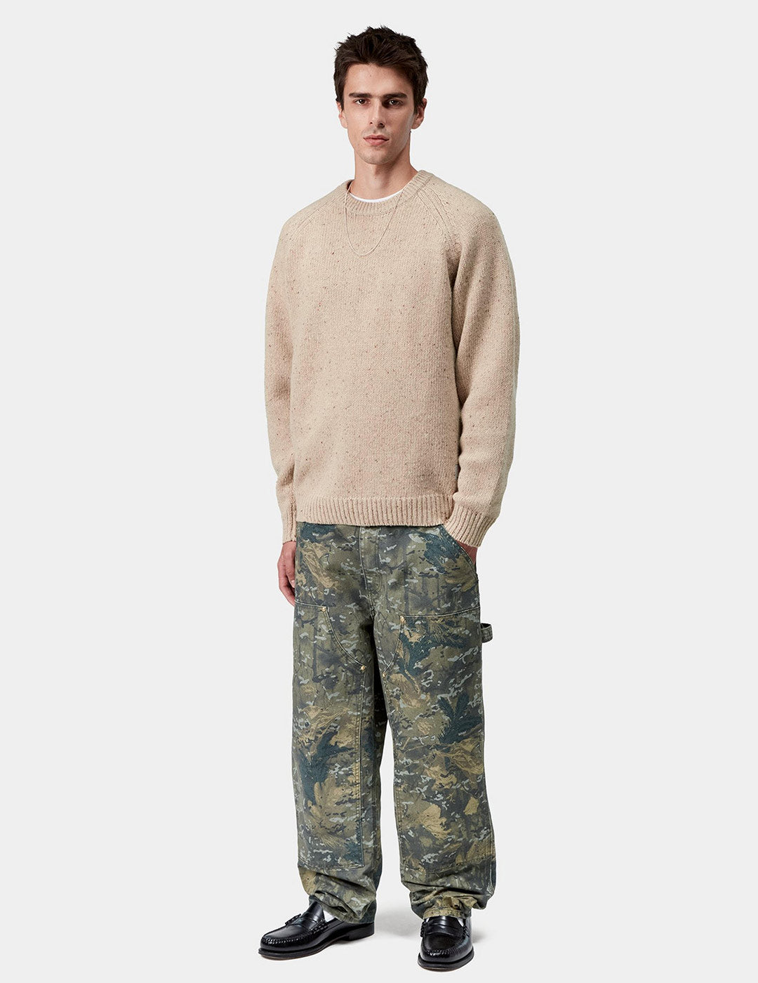 Jersey CARHARTT WIP ANGLISTIC - Speckled Fleur de Sel