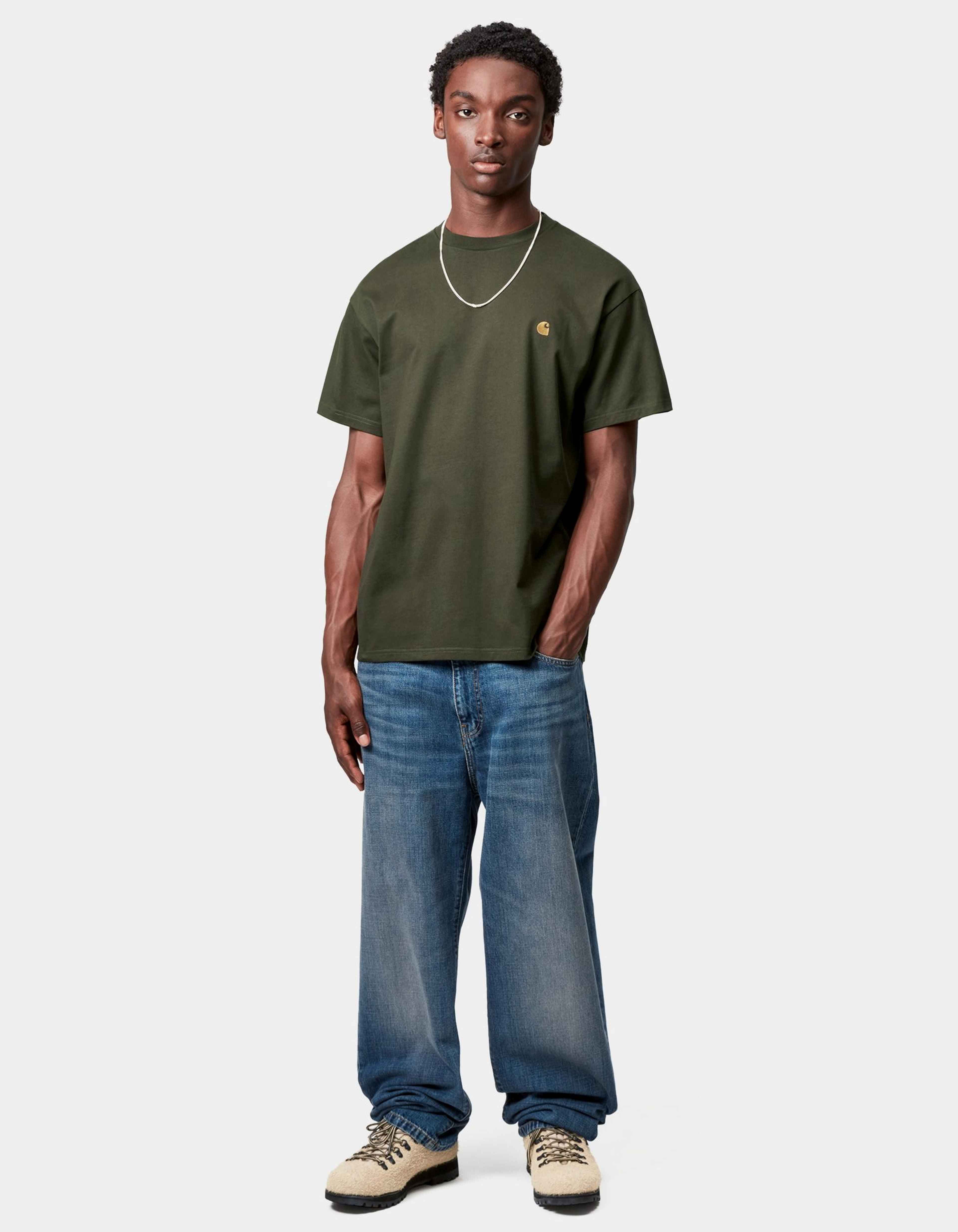 Camiseta CARHARTT WIP CHASE - Olive / Gold