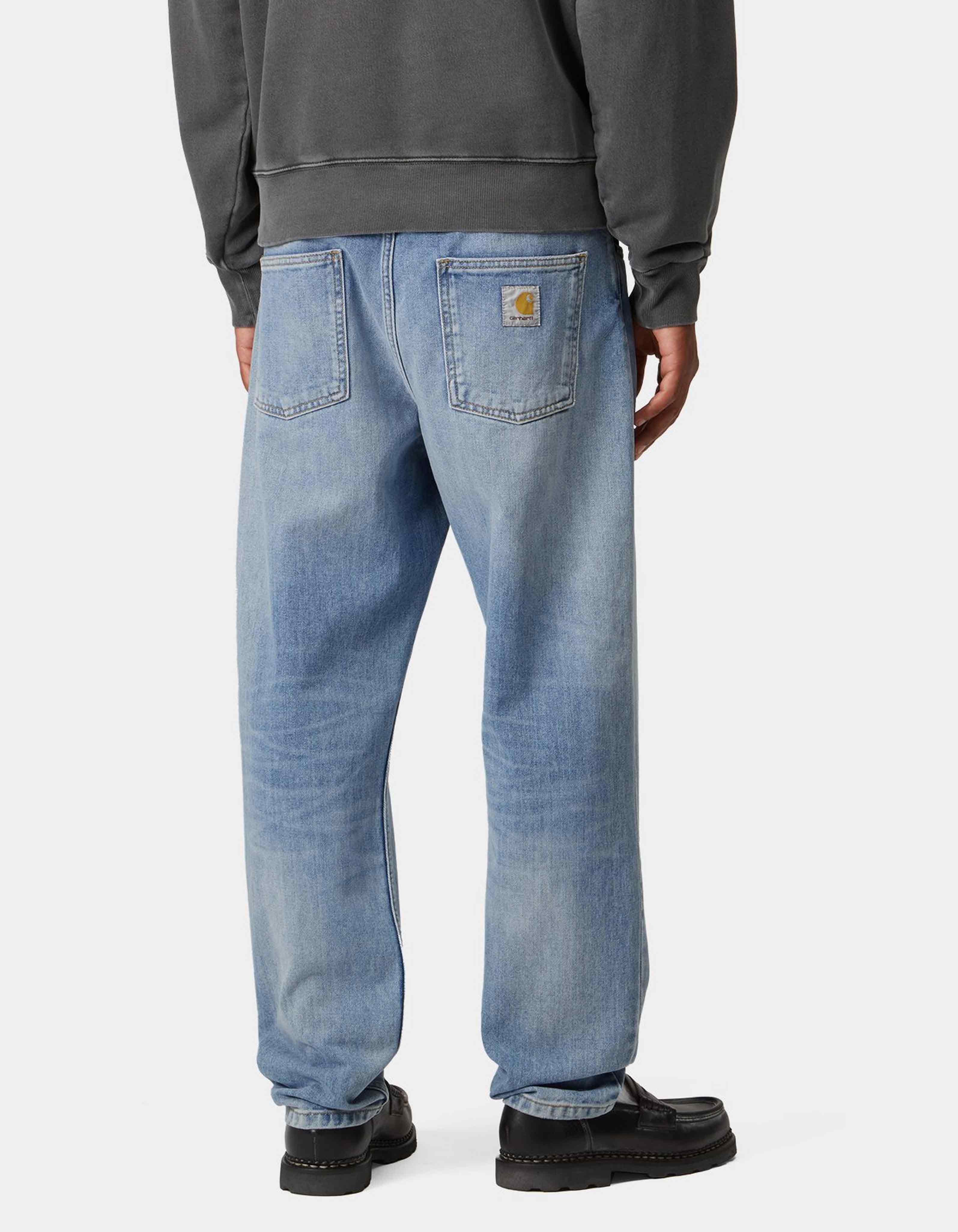 Pantalón CARHARTT WIP NEWEL - Blue Light Used Wash
