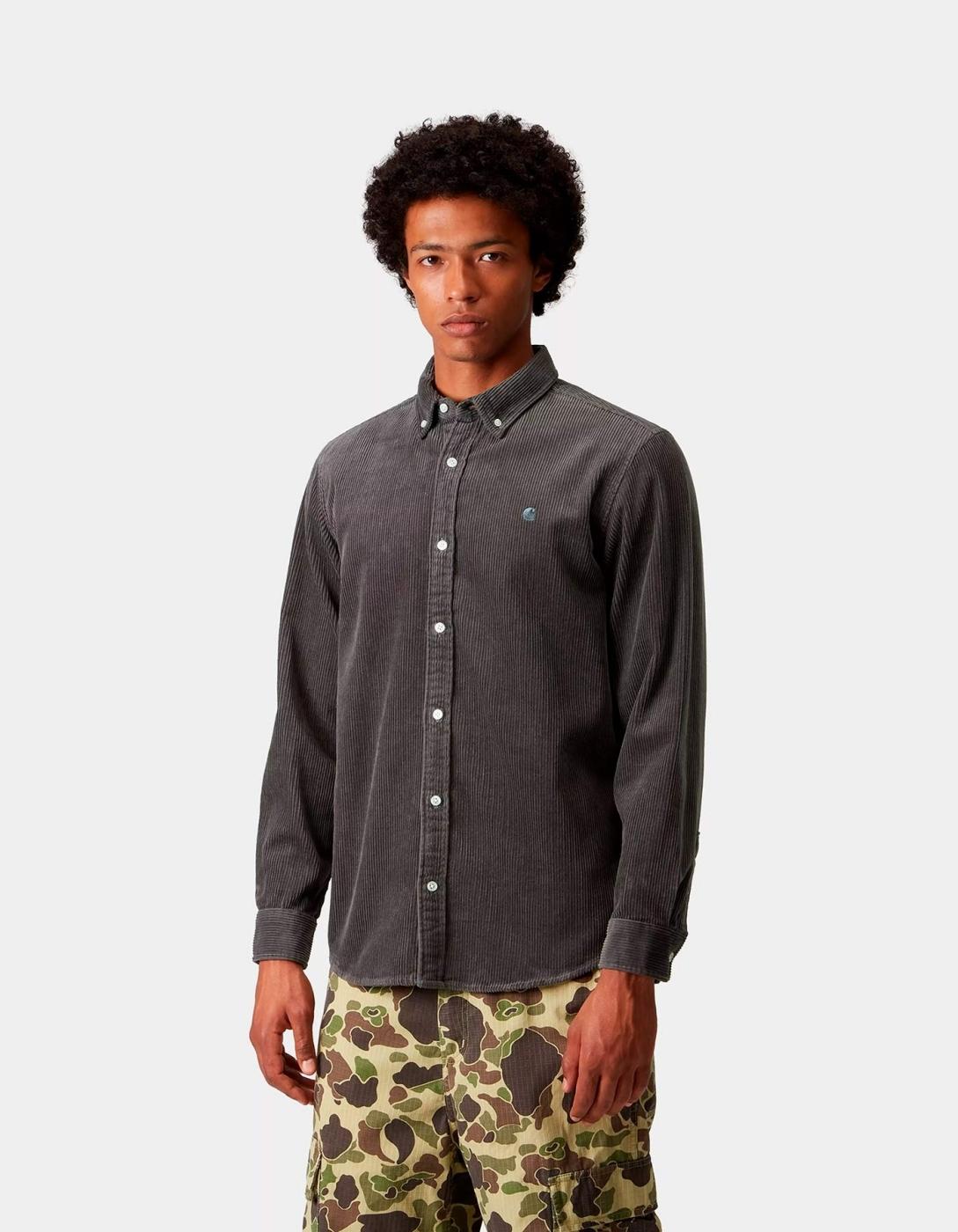 Camisa CARHARTT WIP MADISON CORD - Graphite / Graphite