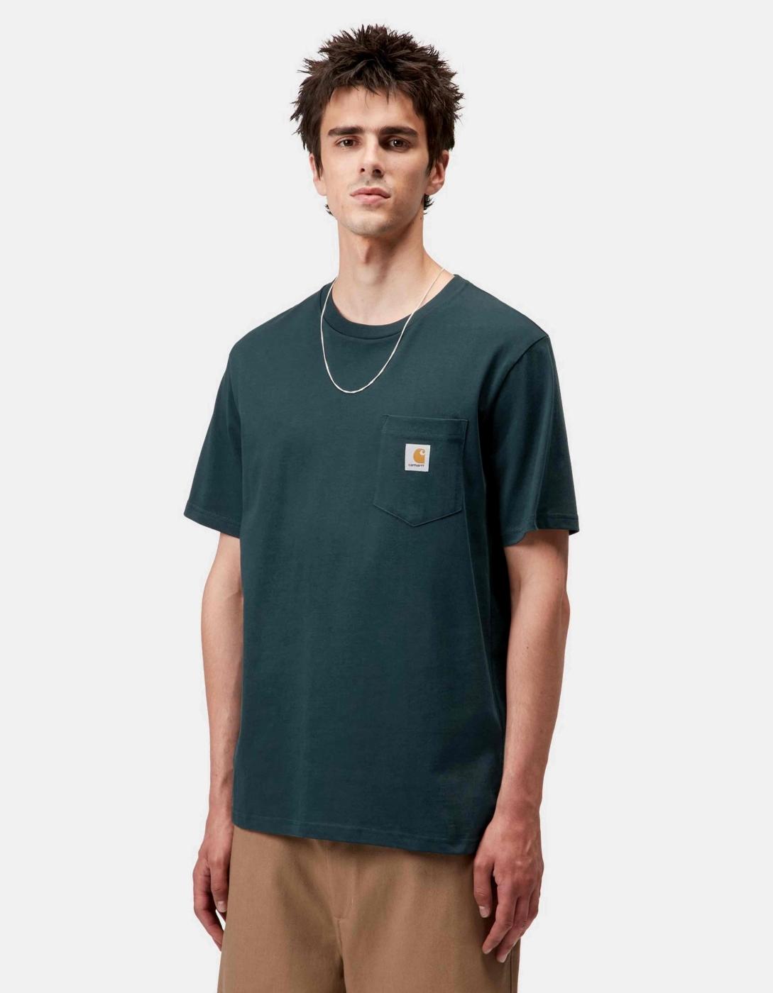 Camiseta CARHARTT WIP POCKET - Deep Lagoon