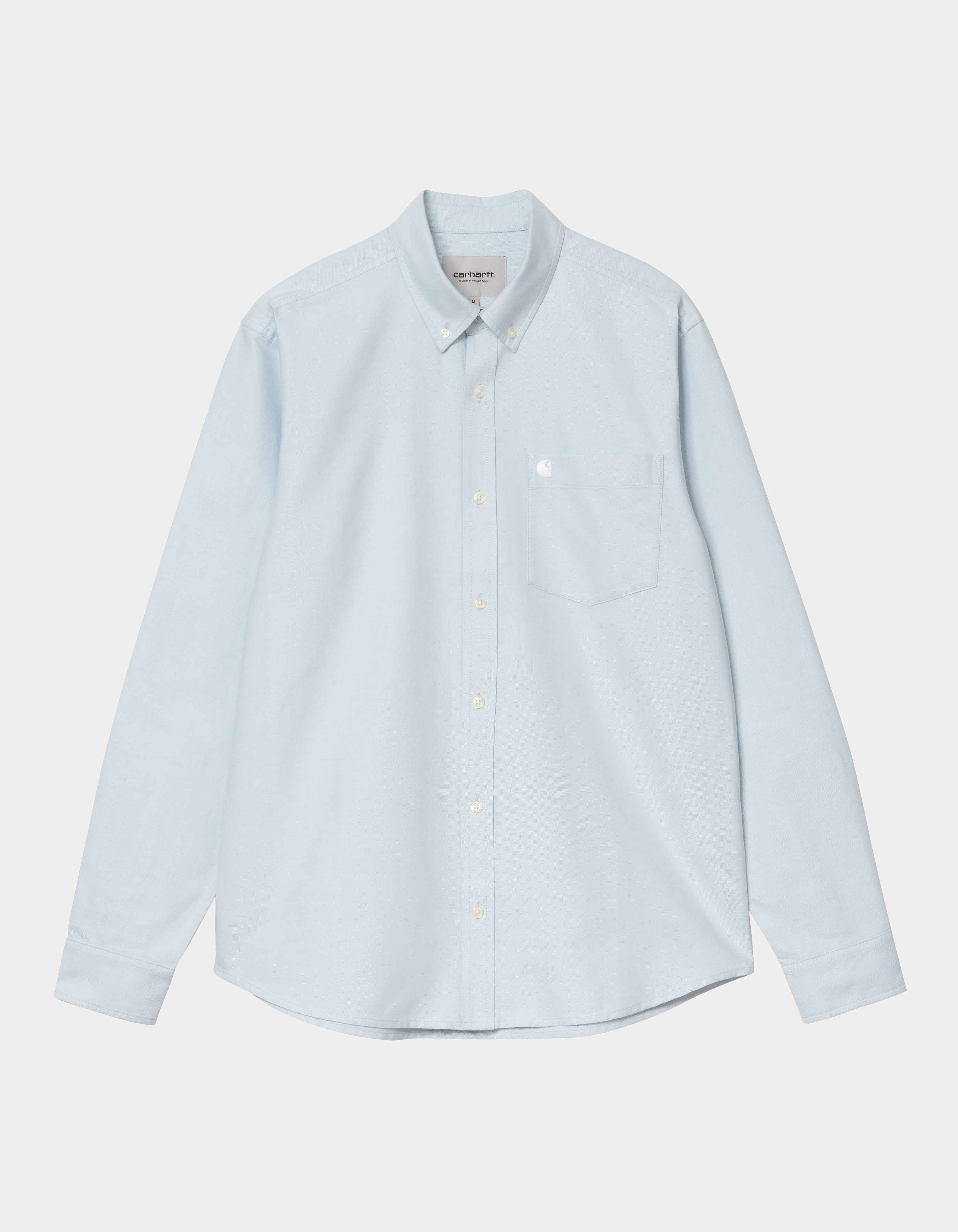 Camisa CARHARTT WIP C-LOGO - Blue Fog / White