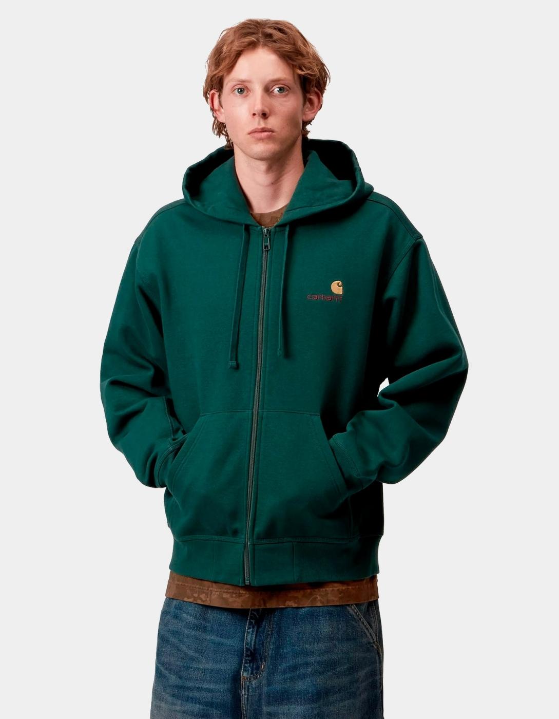 Sud. Cap. CARHARTT WIP Abierta AMERICAN SCRIPT - Dark Fir