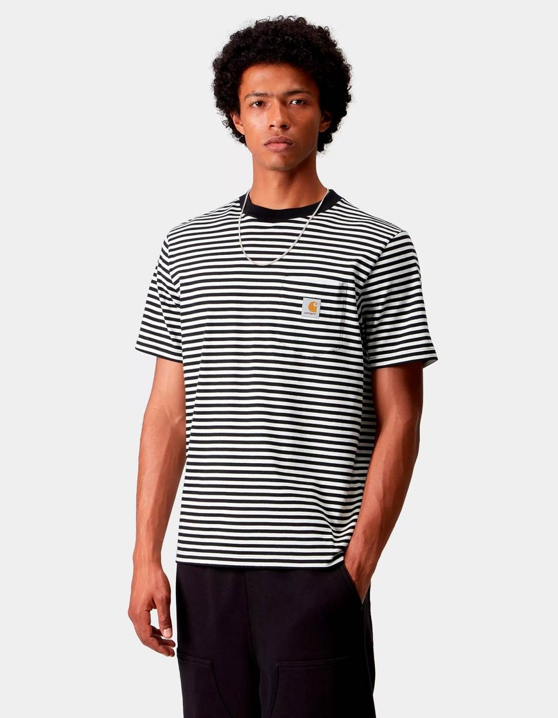 Camiseta CARHARTT WIP VERNER POCKET - Black / Wax