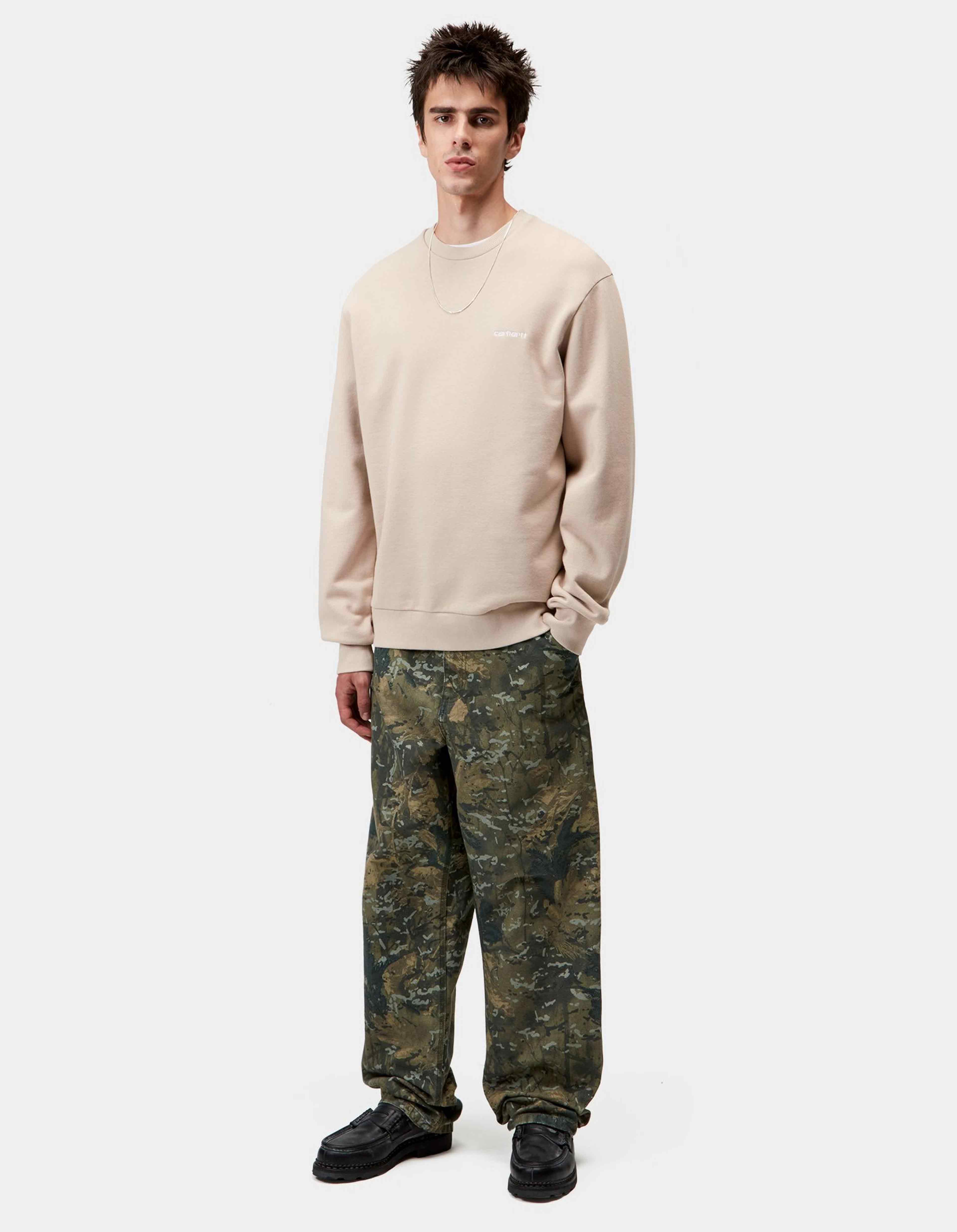 Sudadera Crew CARHARTT WIP SCRIPT EMBROIDERY - Fleur de Sel