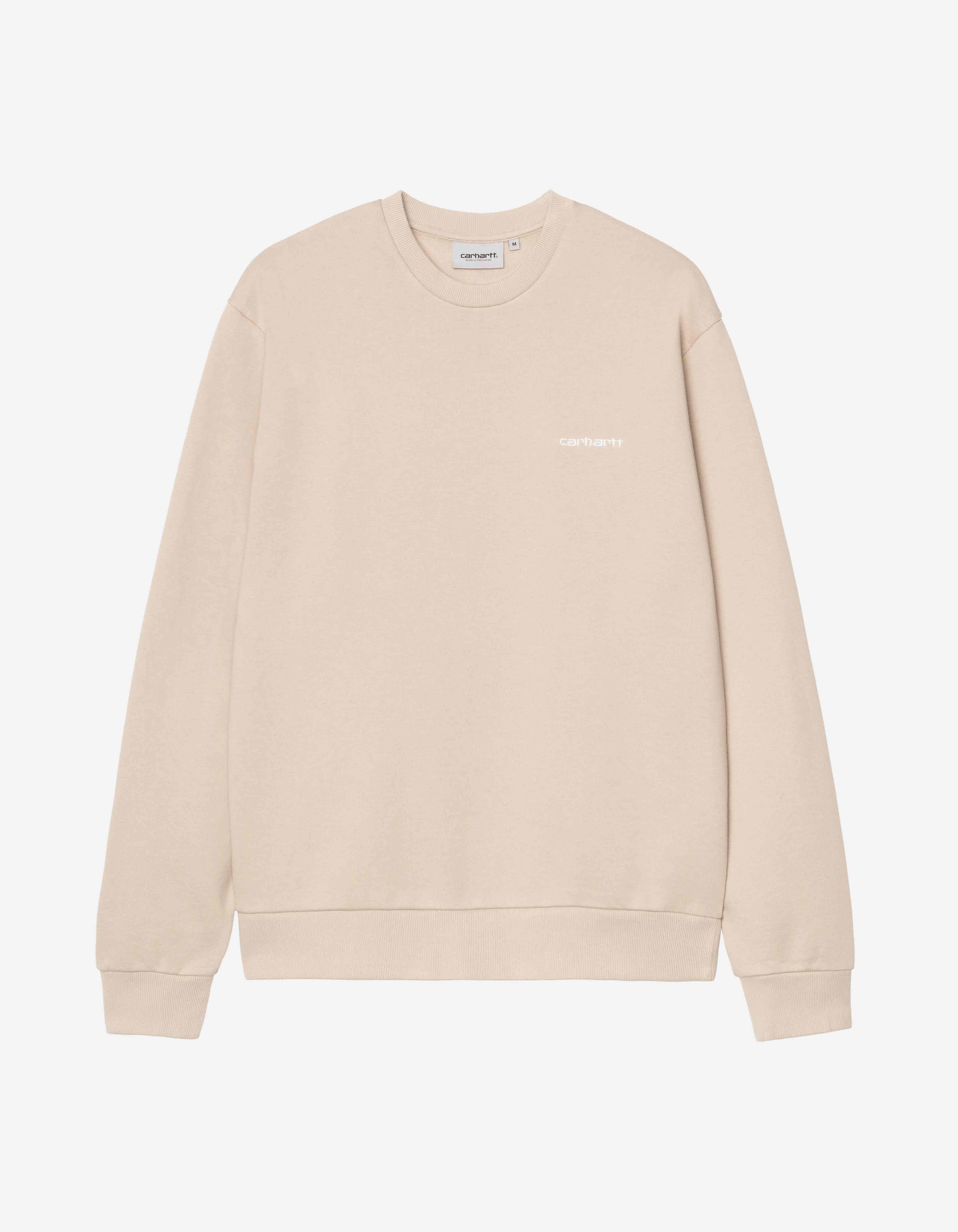 Sudadera Crew CARHARTT WIP SCRIPT EMBROIDERY - Fleur de Sel