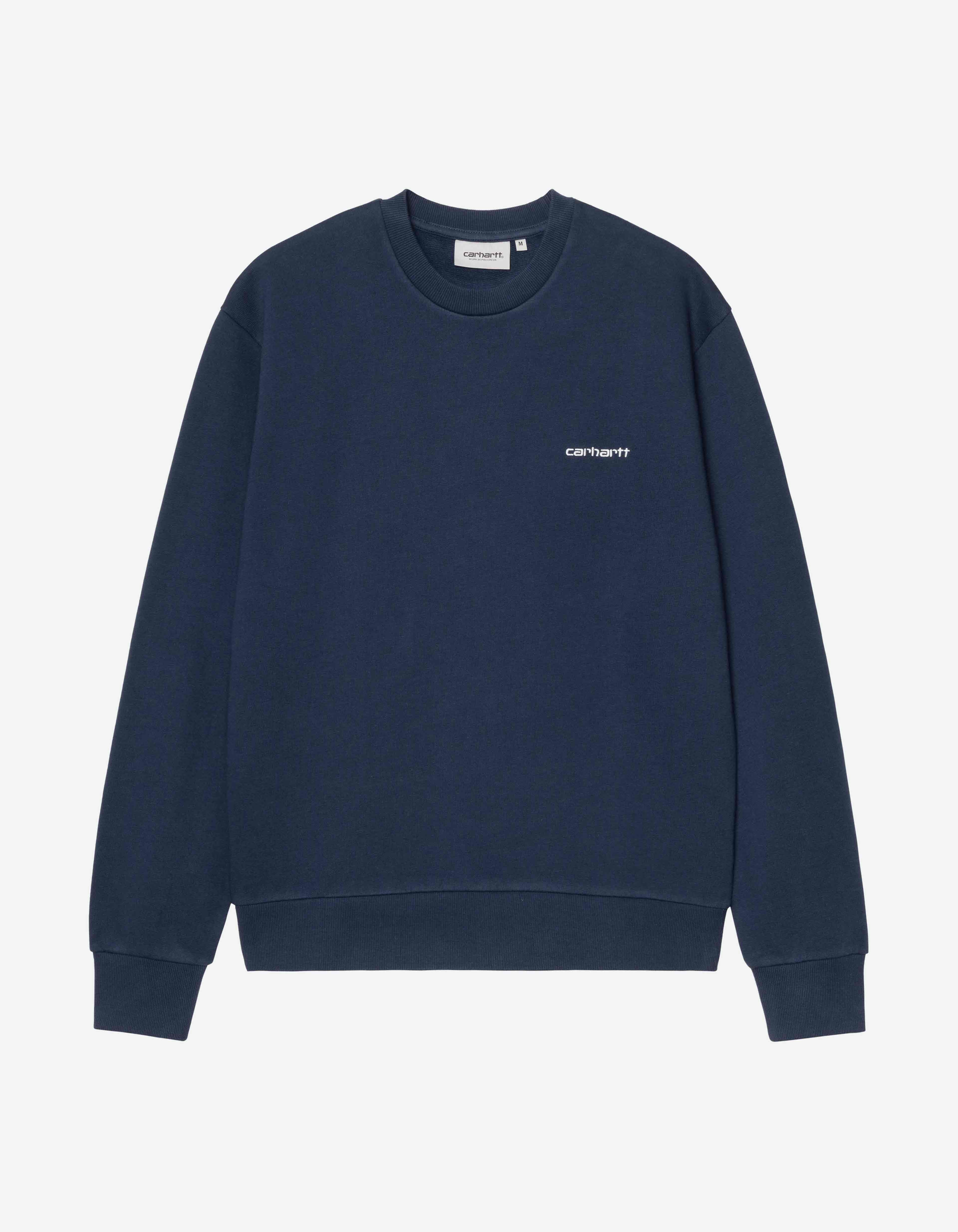 Sudadera Crew SCRIPT EMBROIDERY - Jupiter / White