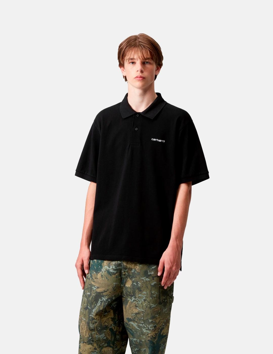 Polo CARHARTT WIP SCRIPT - Black / White