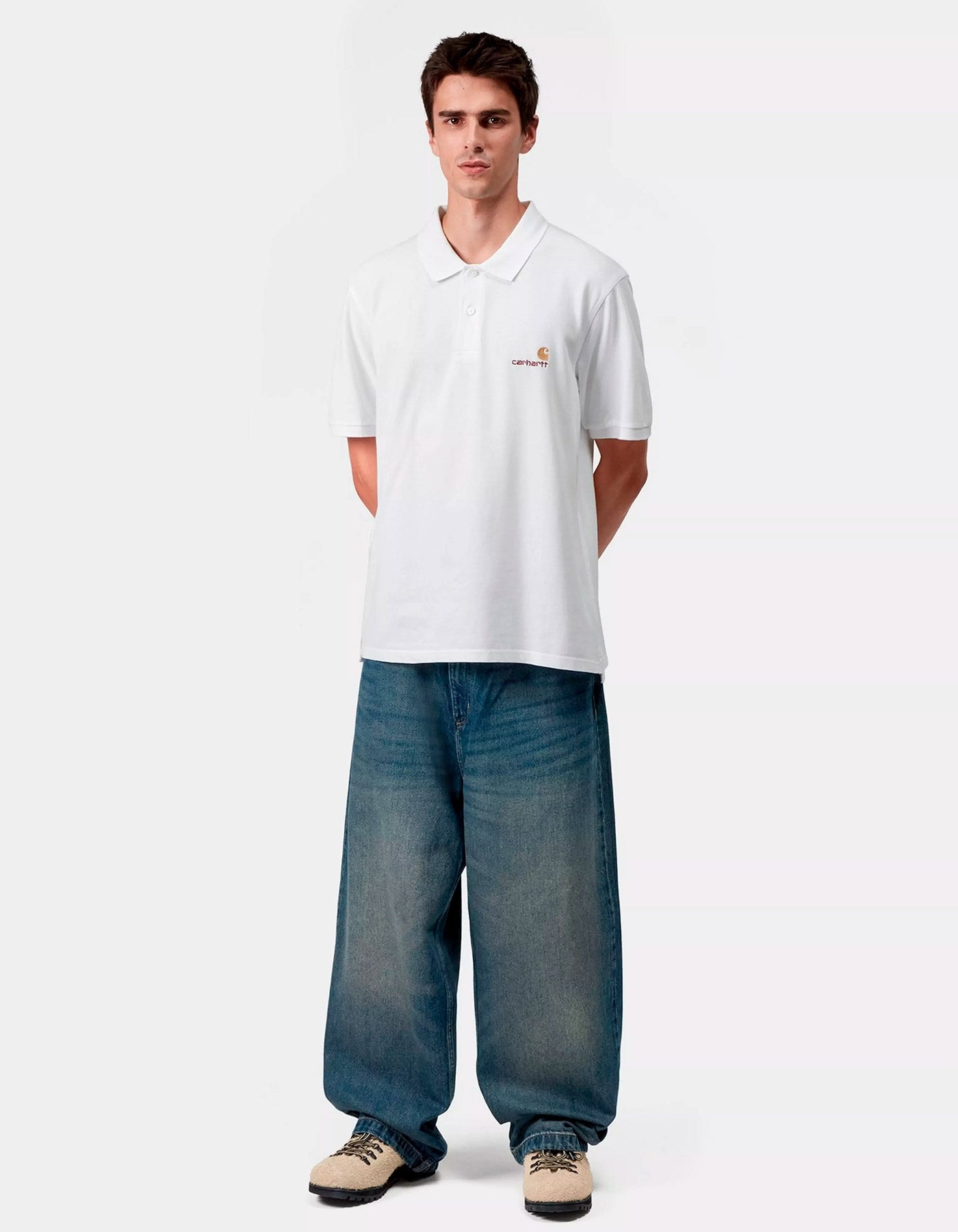 Polo AMERICAN SCRIPT - White