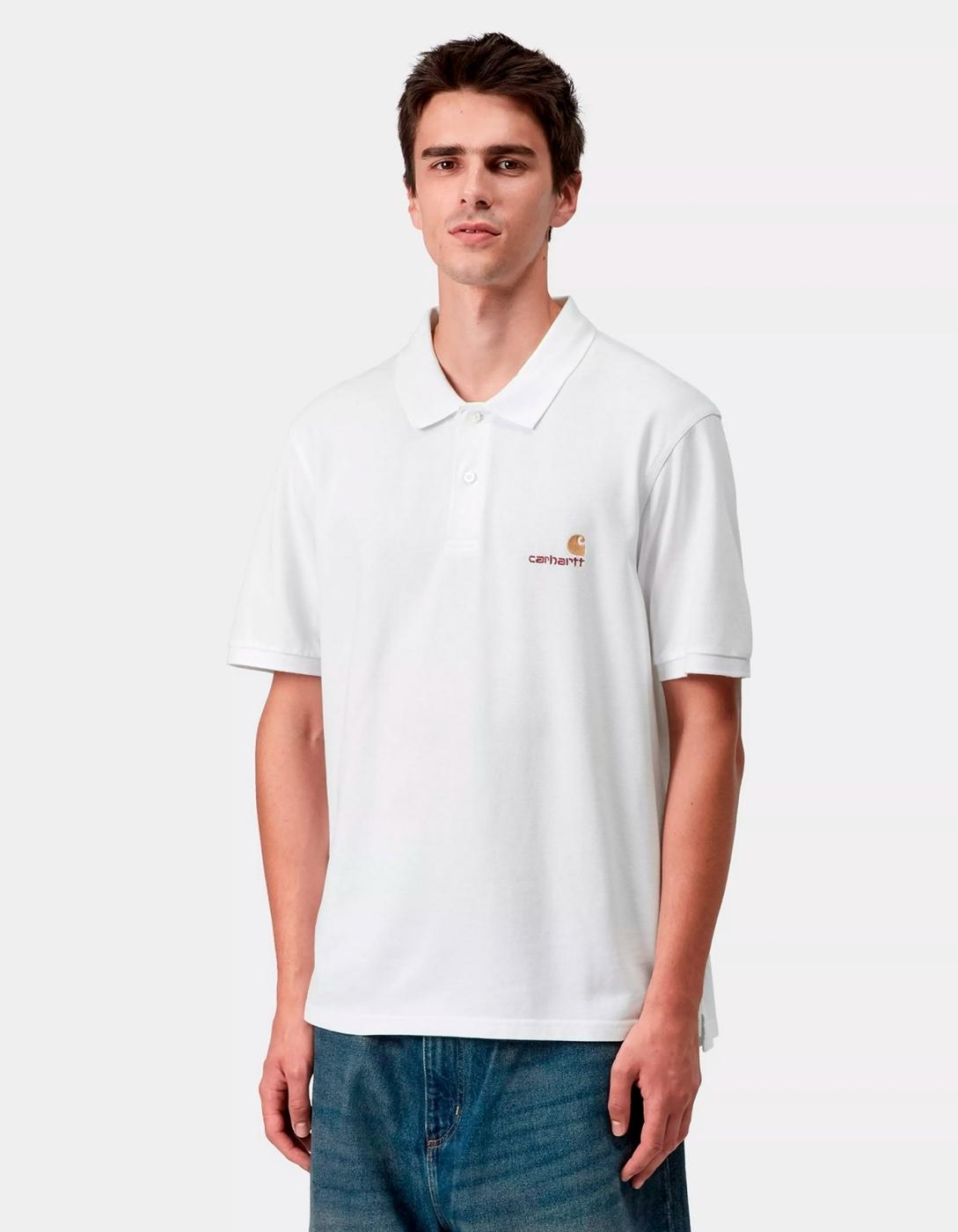 Polo AMERICAN SCRIPT - White