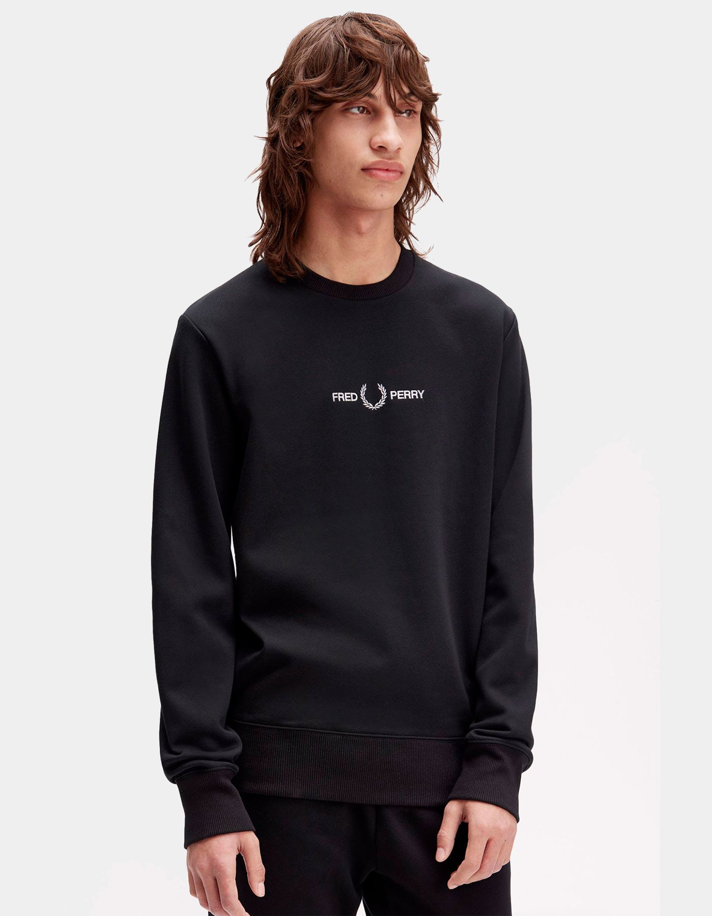 Sudadera Crew FRED PERRY M4727 - Black