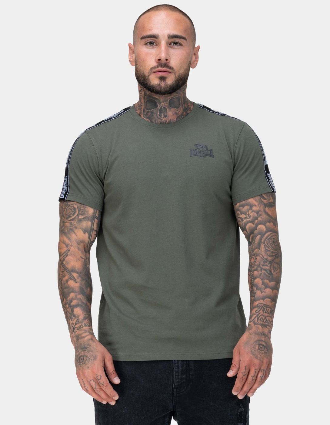 Camiseta LONSDALE BRINDISTER - Olive/Black/White