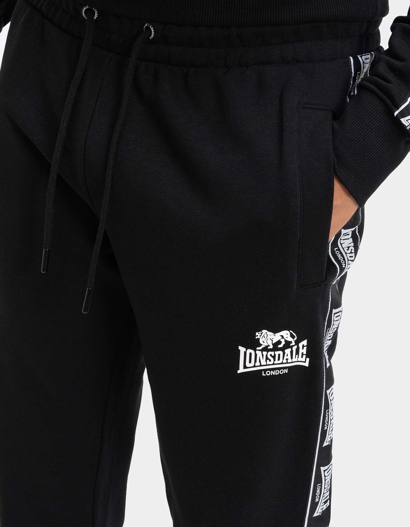 Pantalón Chándal LONSDALE GRUTNESS - Black/White