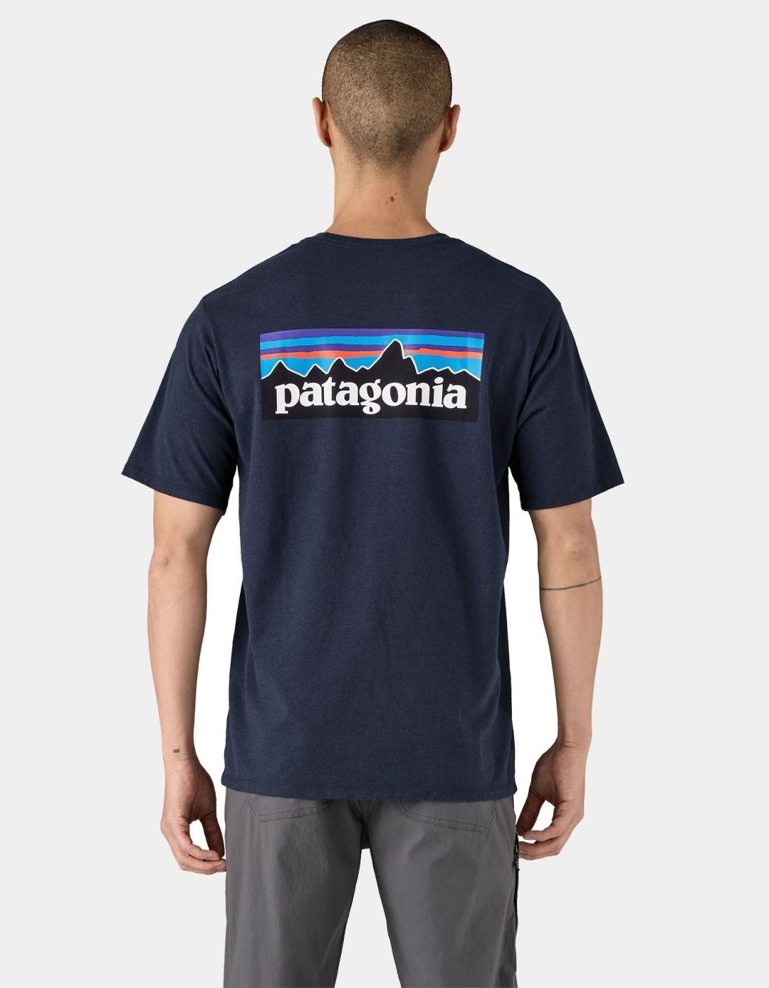 Camiseta PATAGONIA P-6 LOGO RESPONSIBILI - New Navy