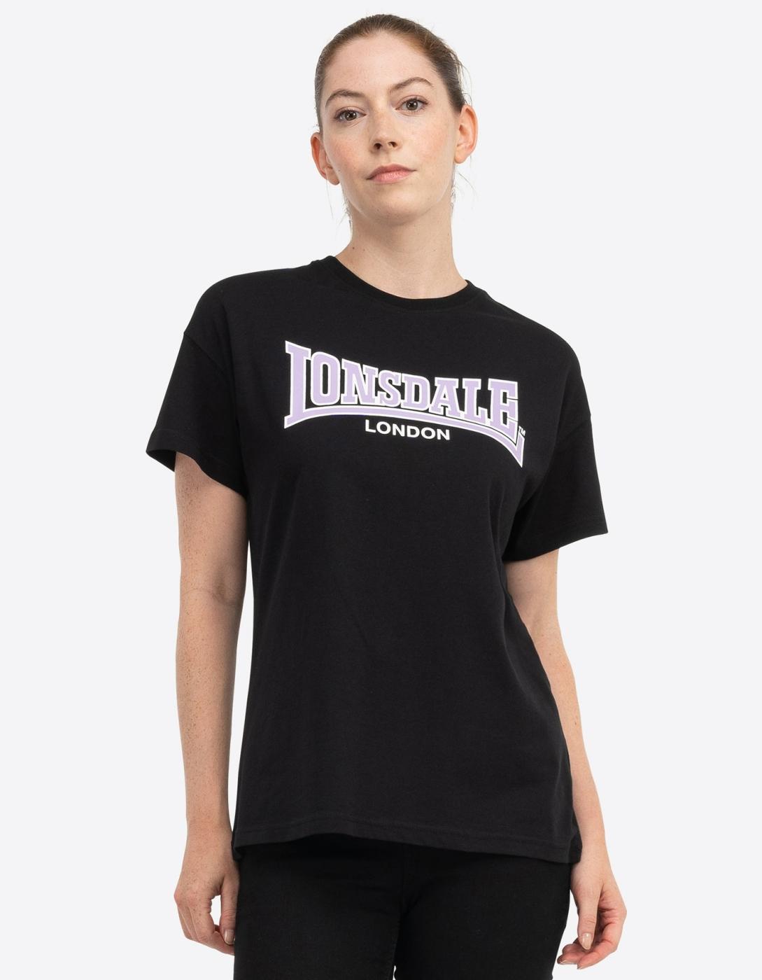 Camiseta W' Lonsdale OUSDALE - Black/Lillac/White