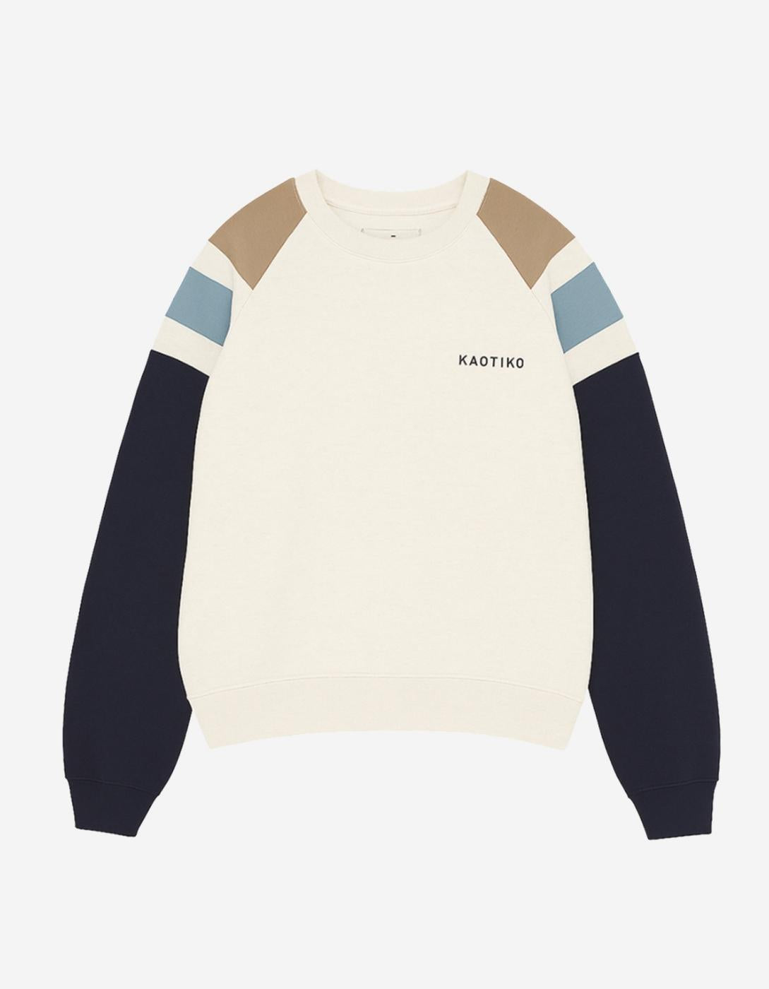 Sudadera KAOTIKO Crew ROCCO - Ivory/Navy