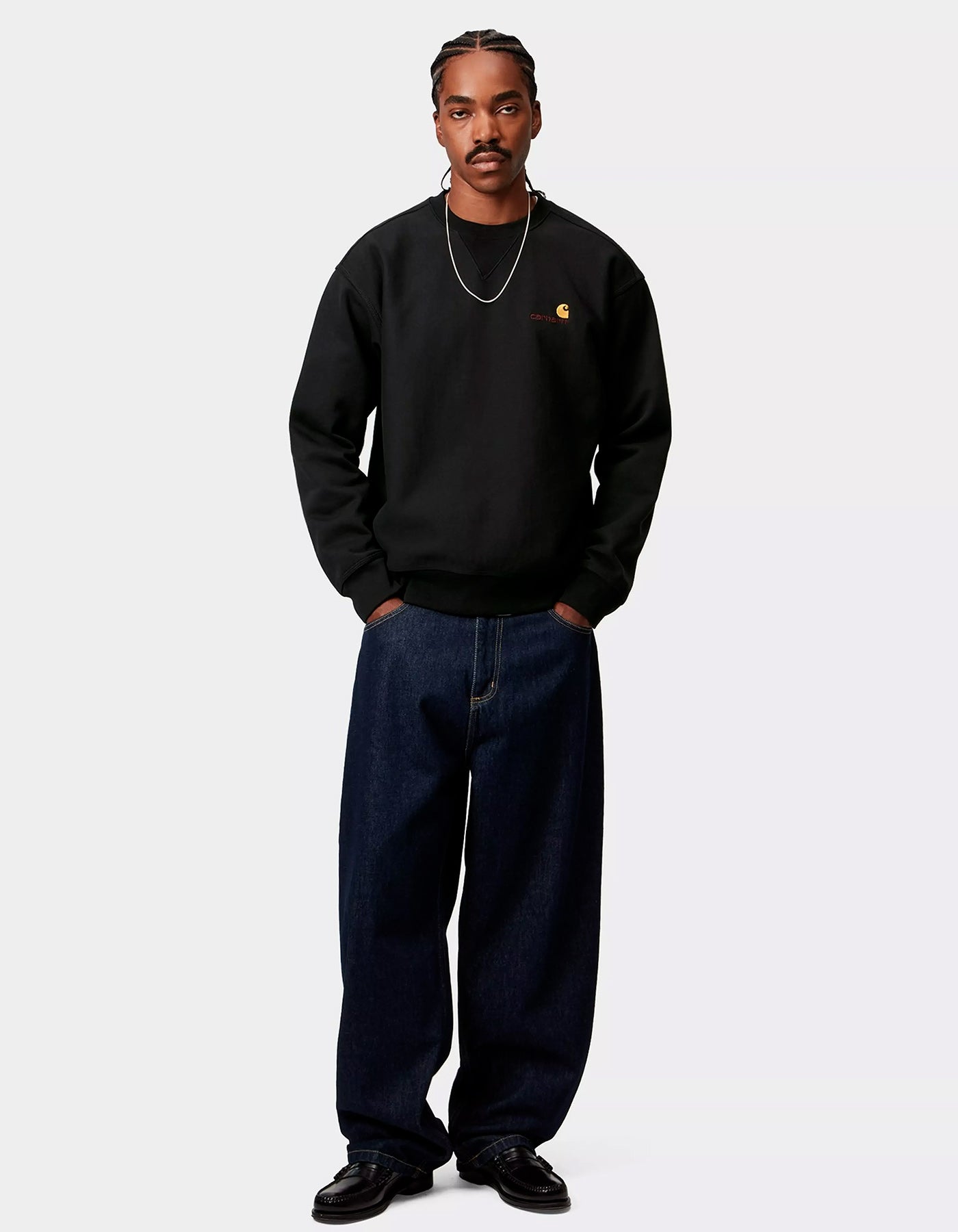 Sudadera CARHARTT WIP Crew AMERICAN SCRIPT - Black
