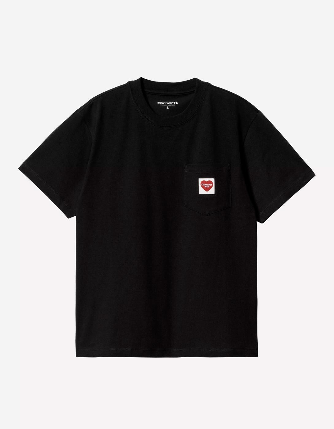 Camiseta W' CARHARTT WIP POCKET HEART- Black / Red