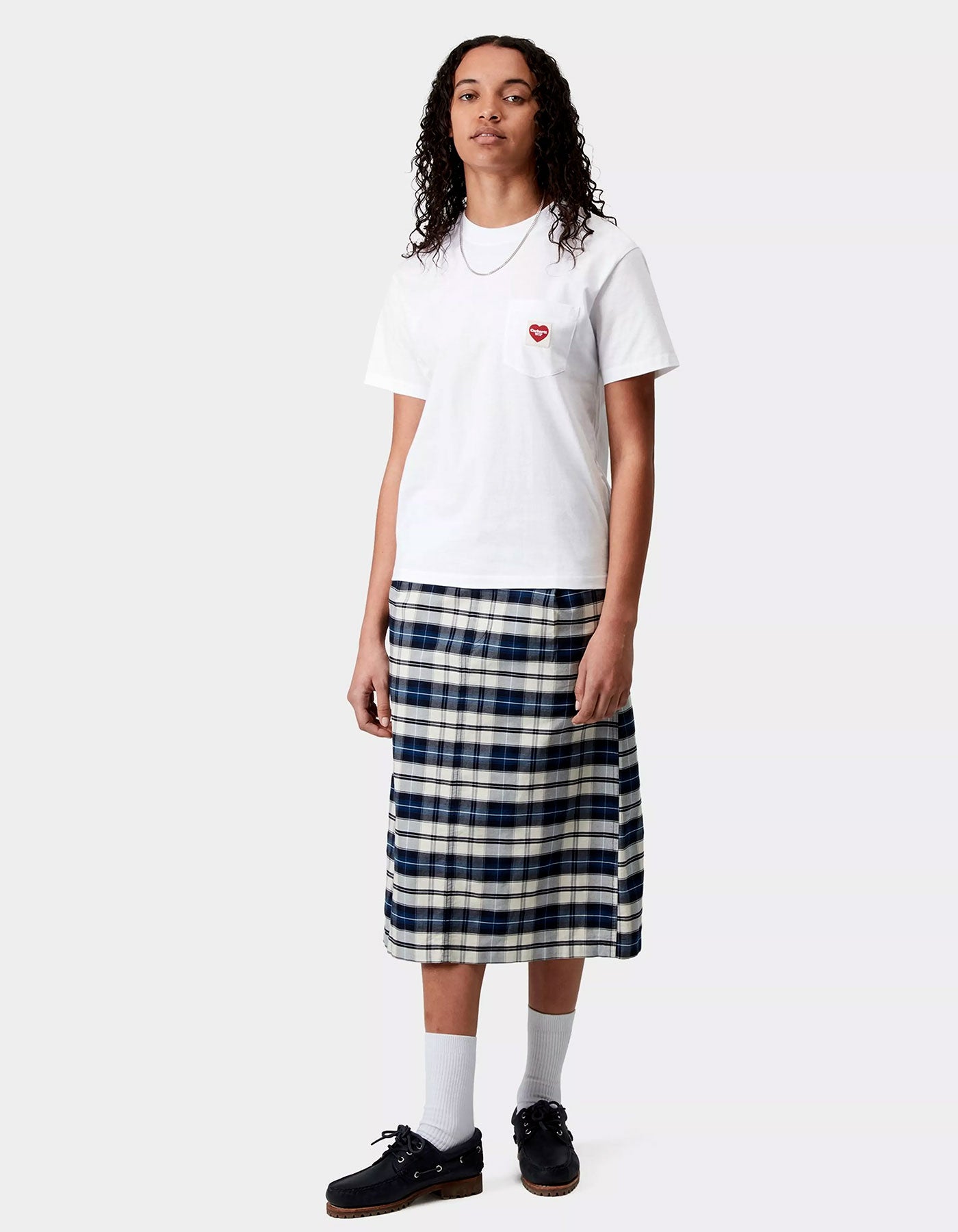 Camiseta W' CARHARTT WIP POCKET HEART- White / Red