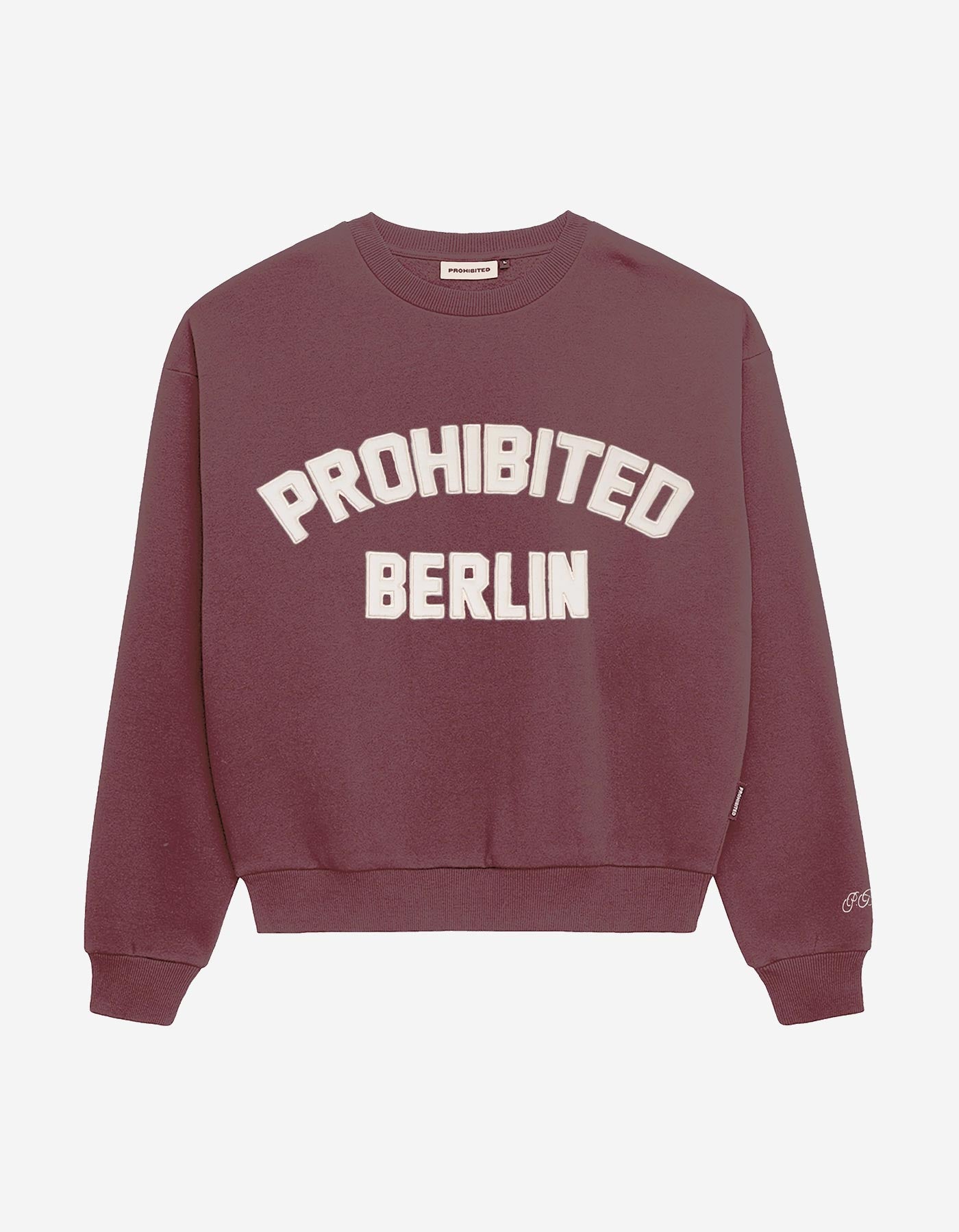 Sudadera Crew PROHIBITED BERLIN - Berry