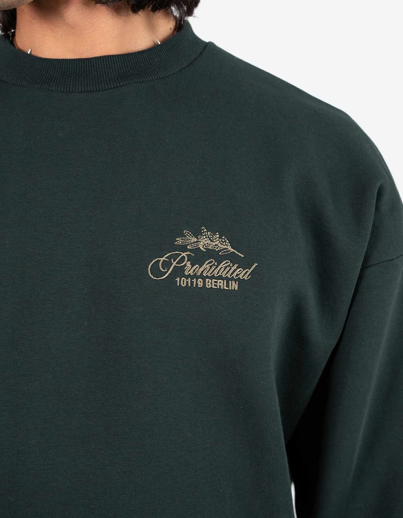 Sudadera Crew PROHIBITED LEAF - Green