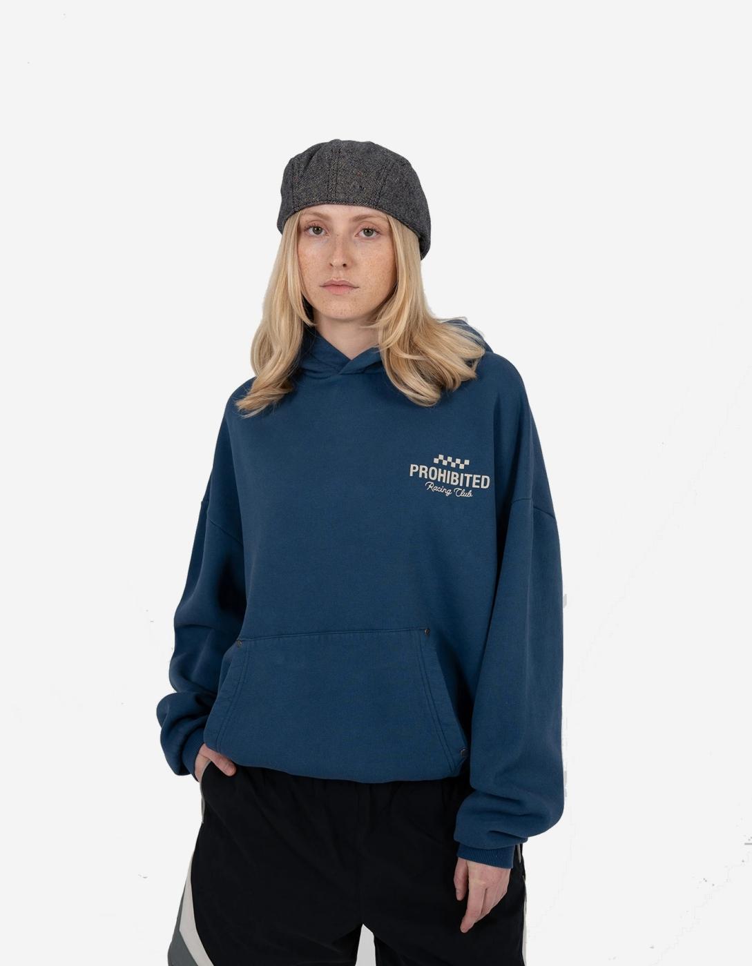 Sudadera Capucha PROHIBITED RACING CLUB - Blue