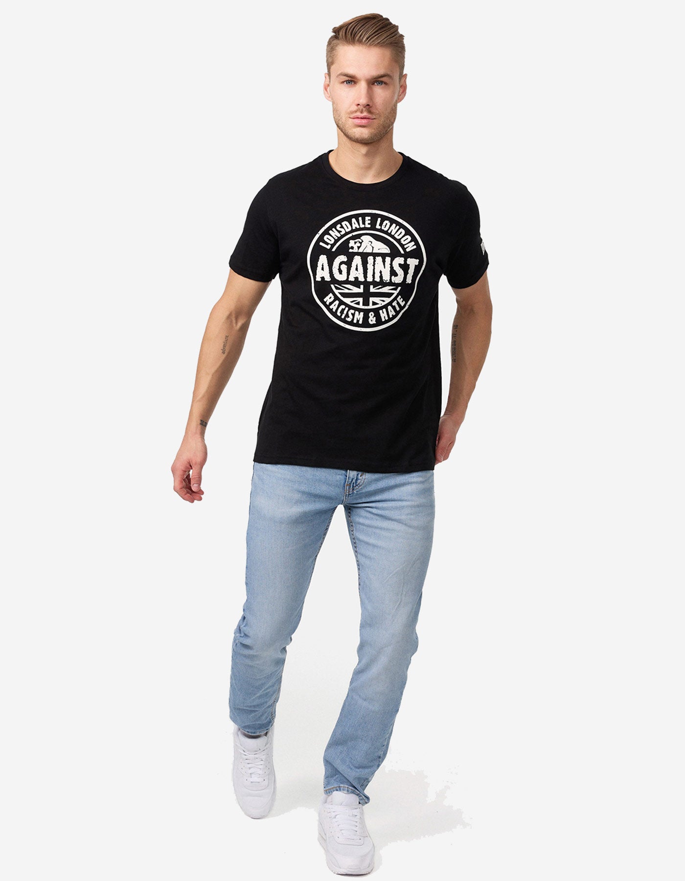 Camiseta LONSDALE AGAINST RACISM - Black