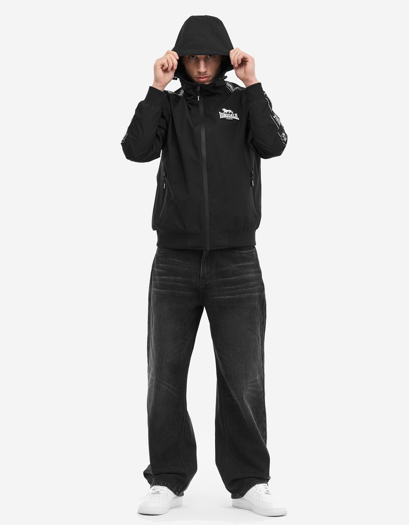 Chubasquero LONSDALE OUSTON - Black/White