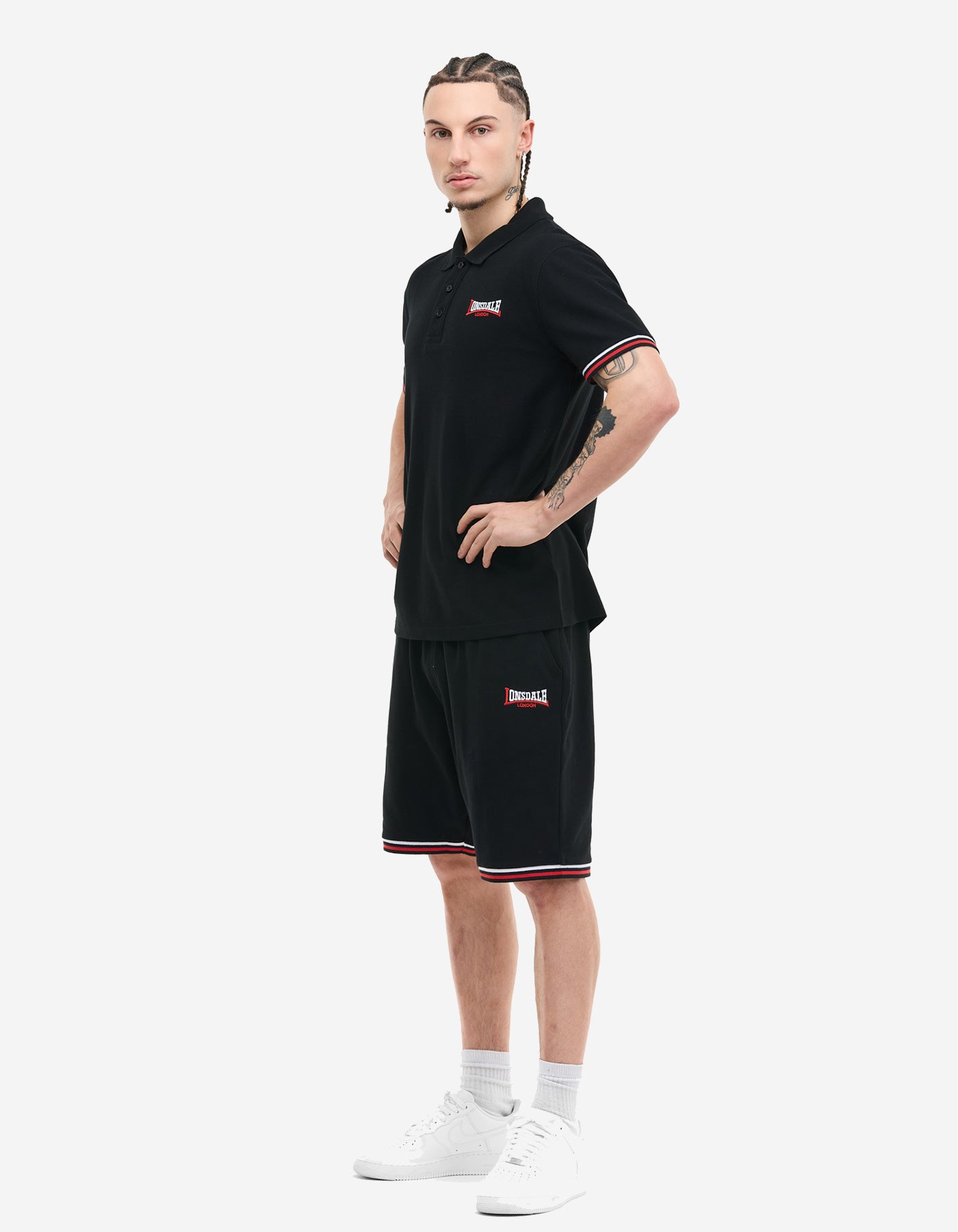 Bermuda LONSDALE CHILLINGHAM - Black/White/Red