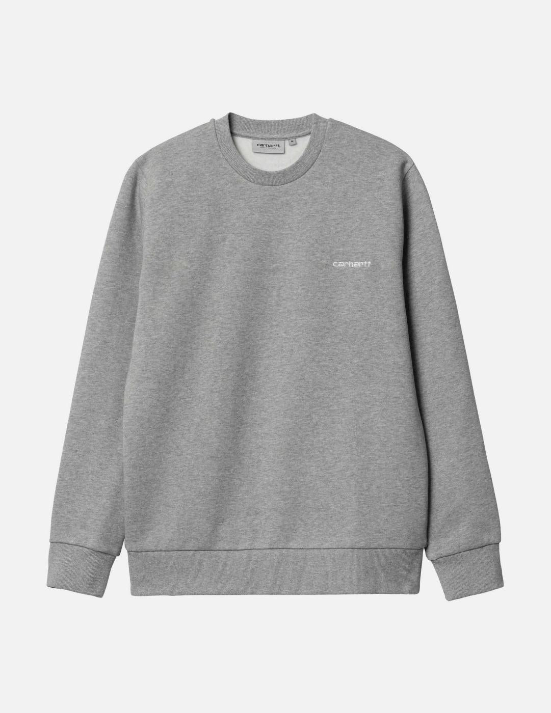Sud.Crew CARHARTT WIP SCRIPT EMBROIDERY-Grey Heather/ White