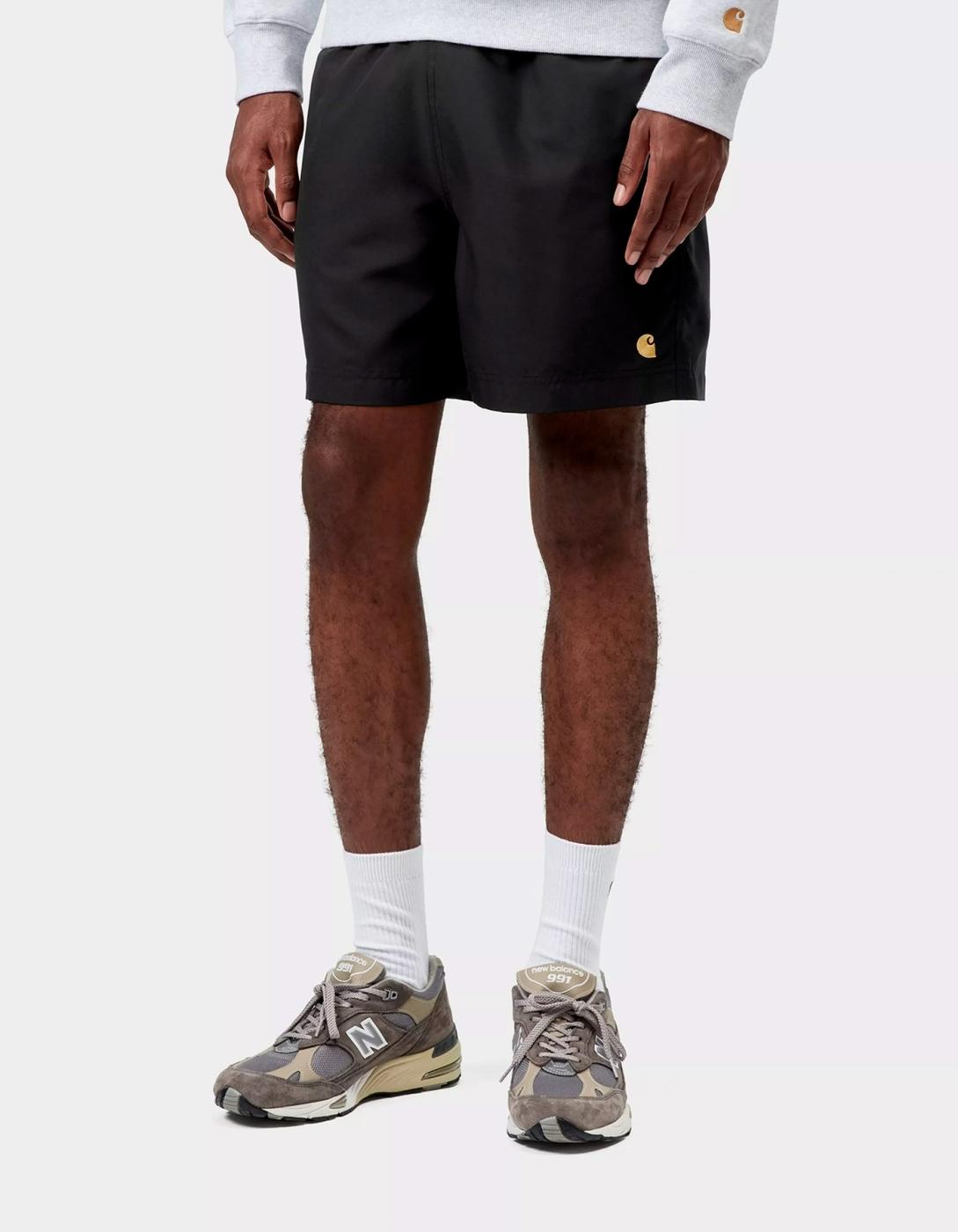 Bañador CARHARTT WIP CHASE - Black / Gold