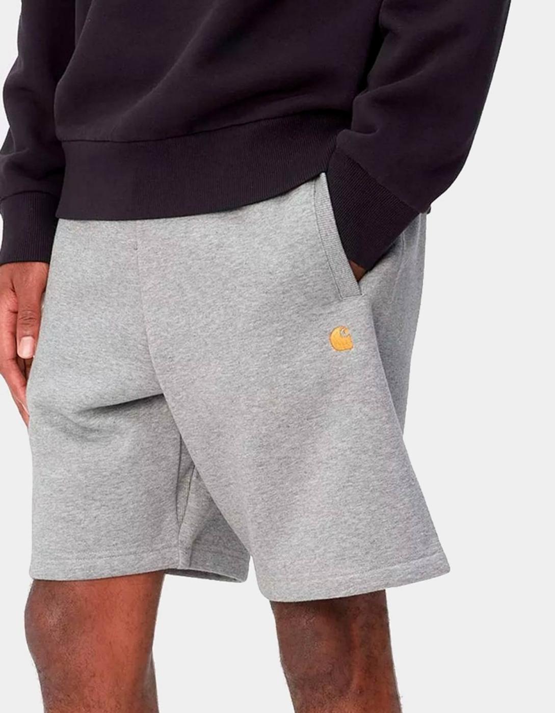 Bermuda CARHARTT WIP CHASE - Grey Heather / Gold
