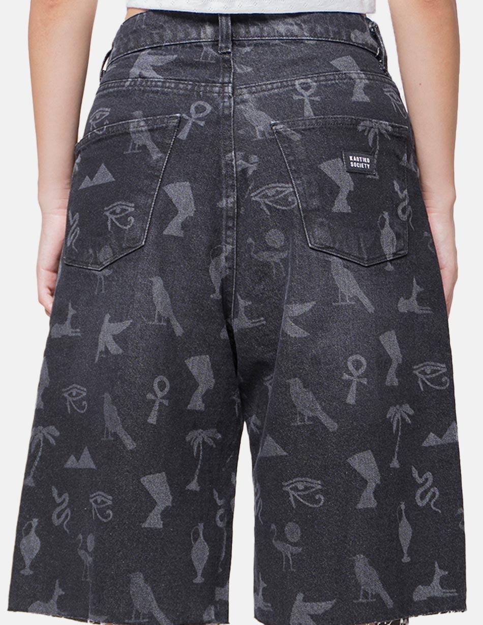 Bermuda KAOTIKO PHARAOHS DENIM - Black